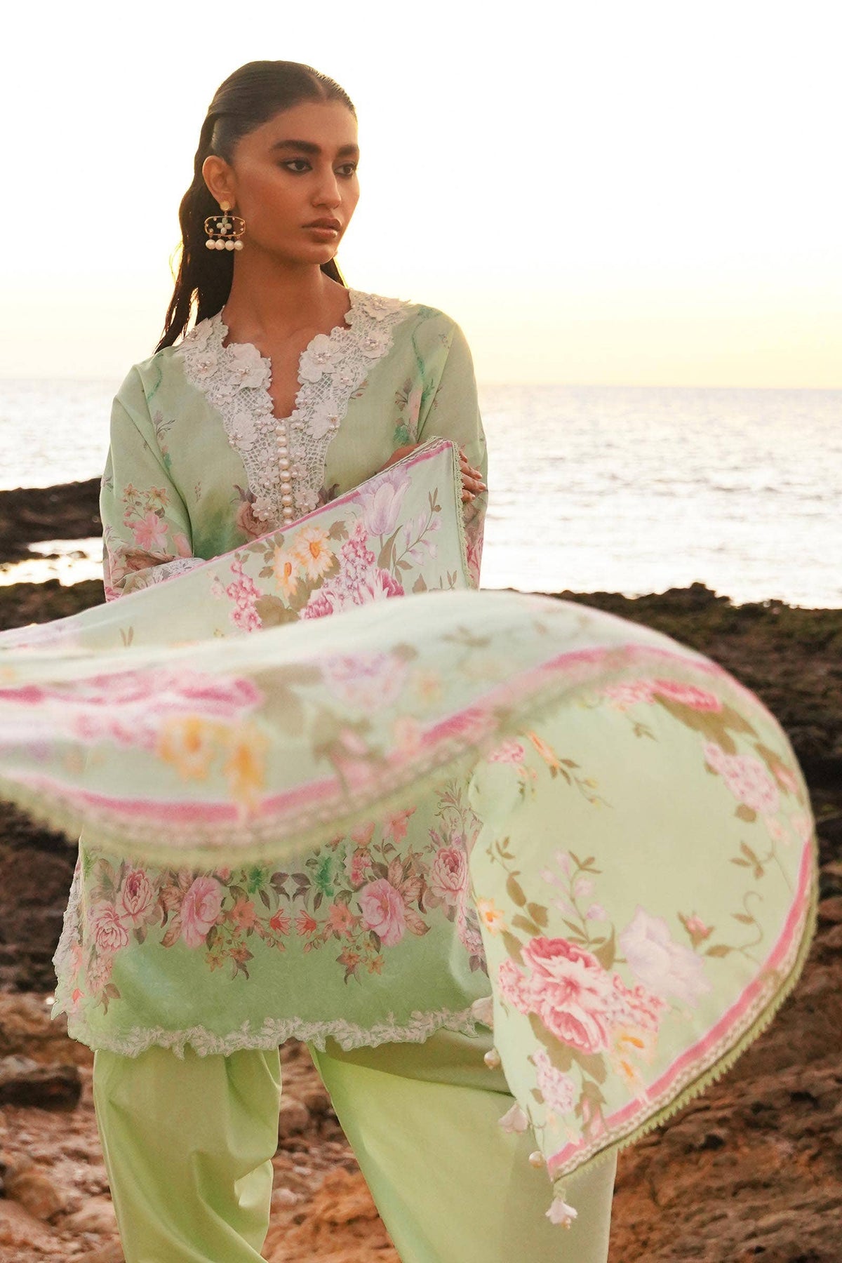 Sana Safinaz | Muzlin Spring 24 | M241-013B-CI -  Sana Safinaz Luxury - Original Designer Dress - House of Maryam