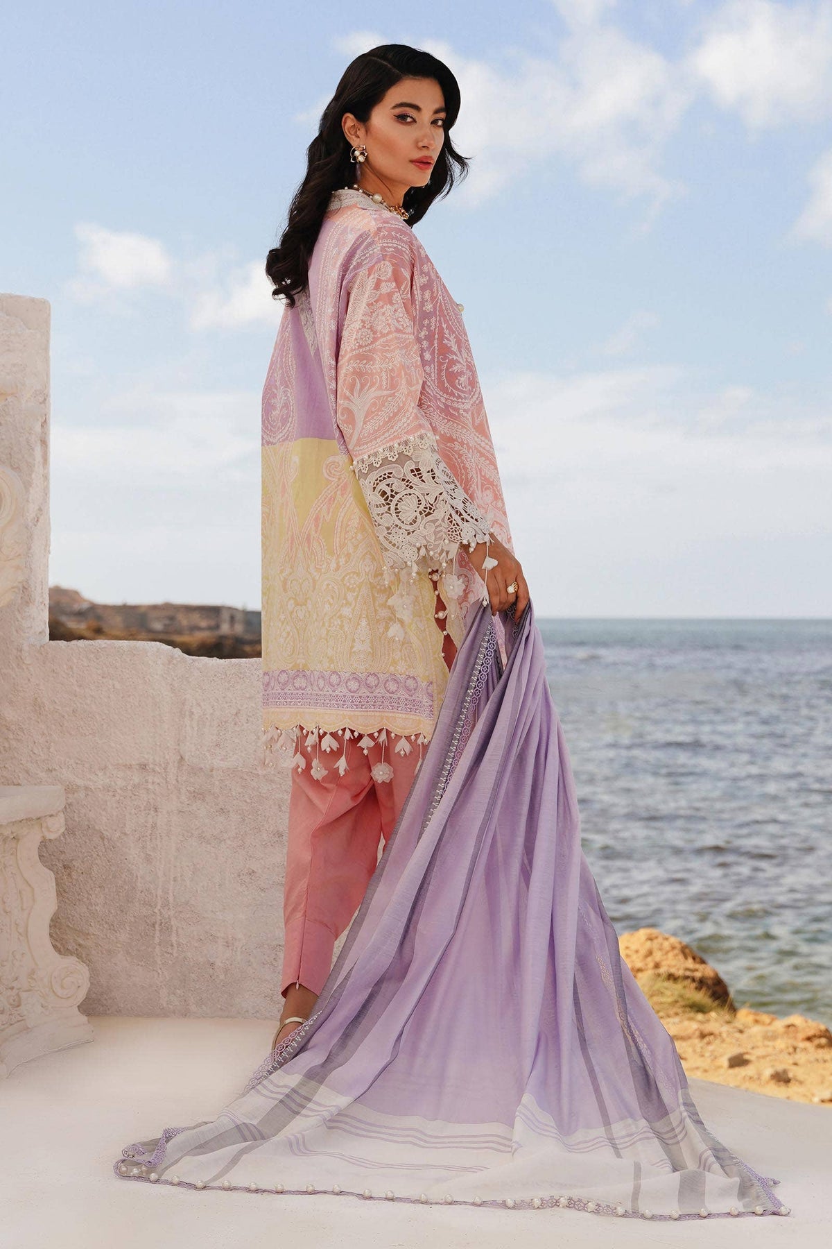 Sana Safinaz | Muzlin Spring 24 | M241-015A-DG -  Sana Safinaz Luxury - Original Designer Dress - House of Maryam