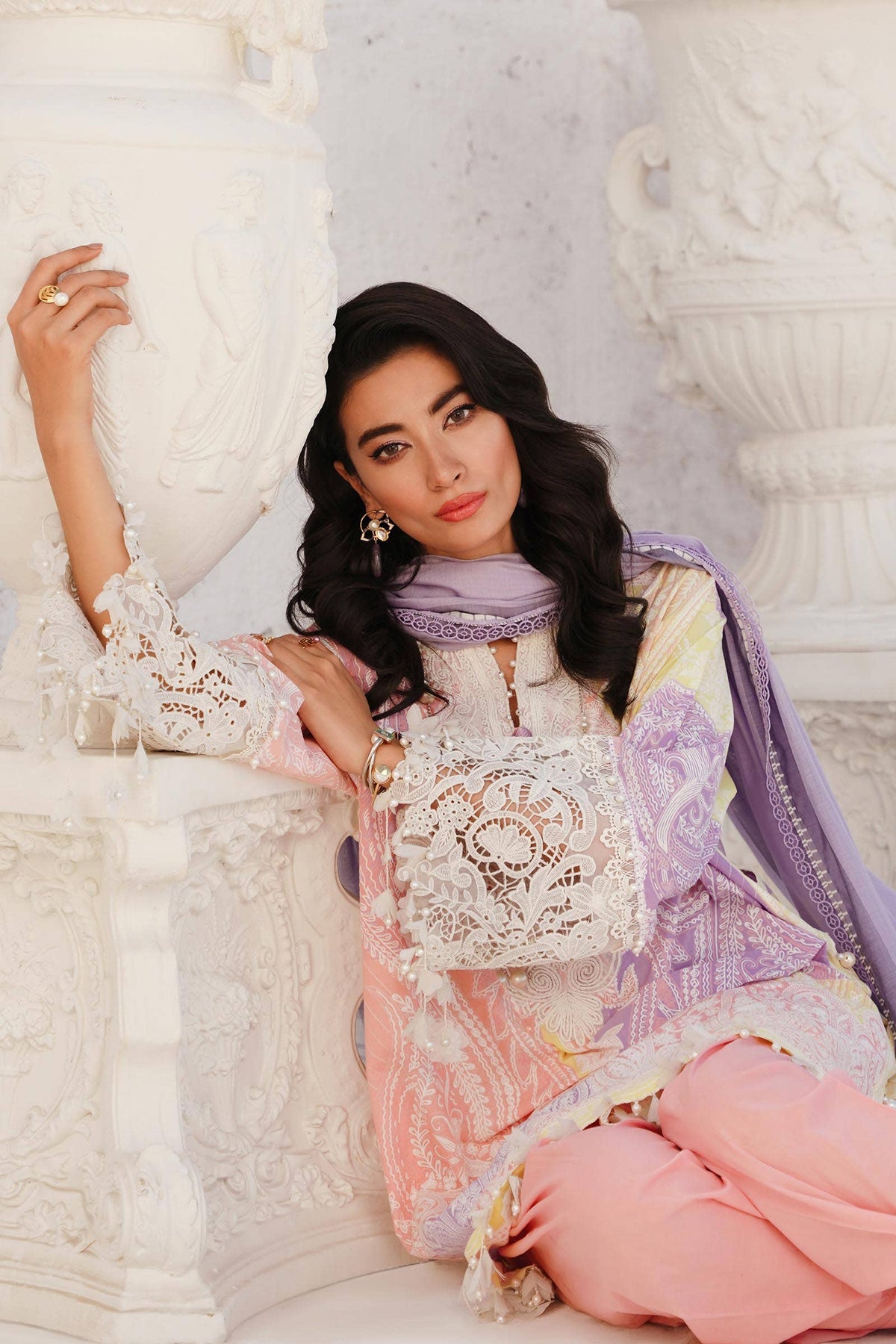 Sana Safinaz | Muzlin Spring 24 | M241-015A-DG -  Sana Safinaz Luxury - Original Designer Dress - House of Maryam