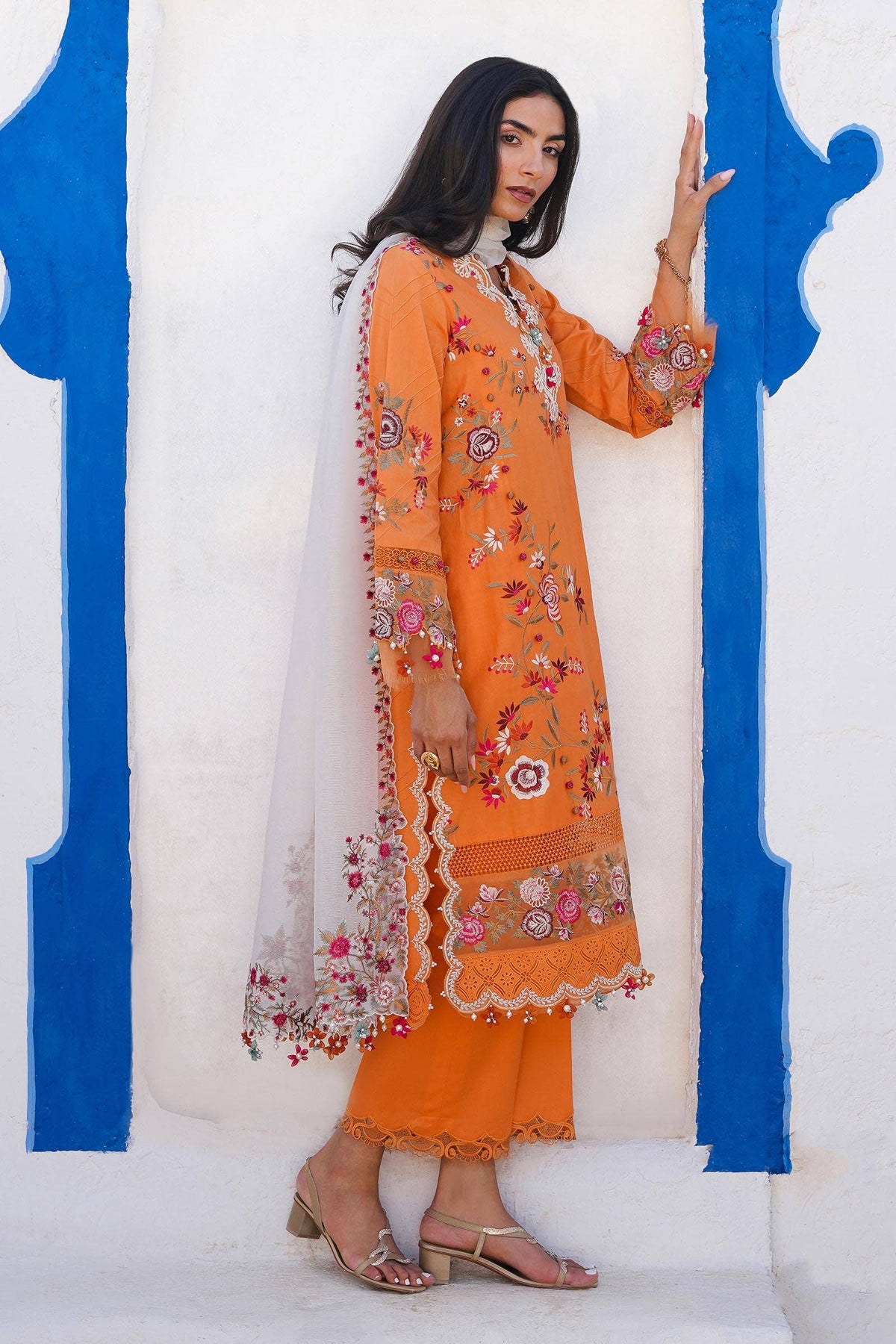 Sana Safinaz | Muzlin Spring 24 | M241-002B-CX -  Sana Safinaz Luxury - Original Designer Dress - House of Maryam