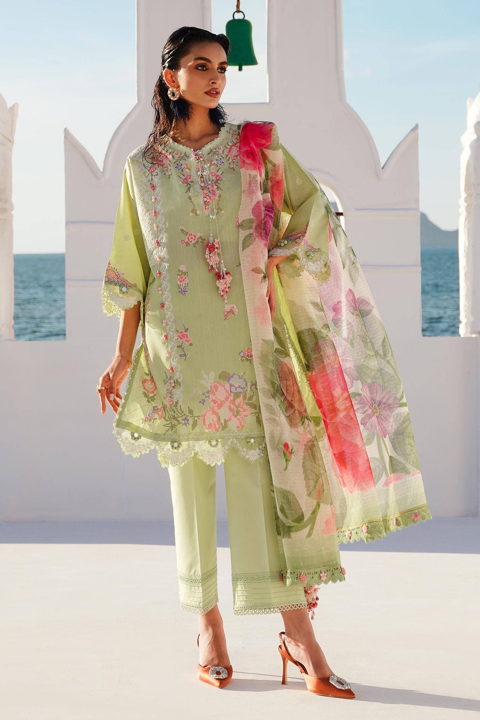 Sana Safinaz | Muzlin Spring 24 | M241-016B-CL -  Sana Safinaz Luxury -  House of Maryam