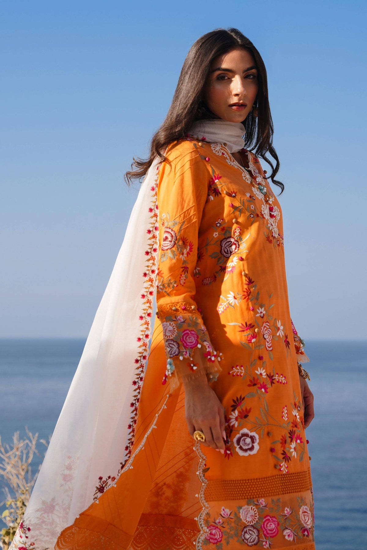 Sana Safinaz | Muzlin Spring 24 | M241-002B-CX -  Sana Safinaz Luxury - Original Designer Dress - House of Maryam