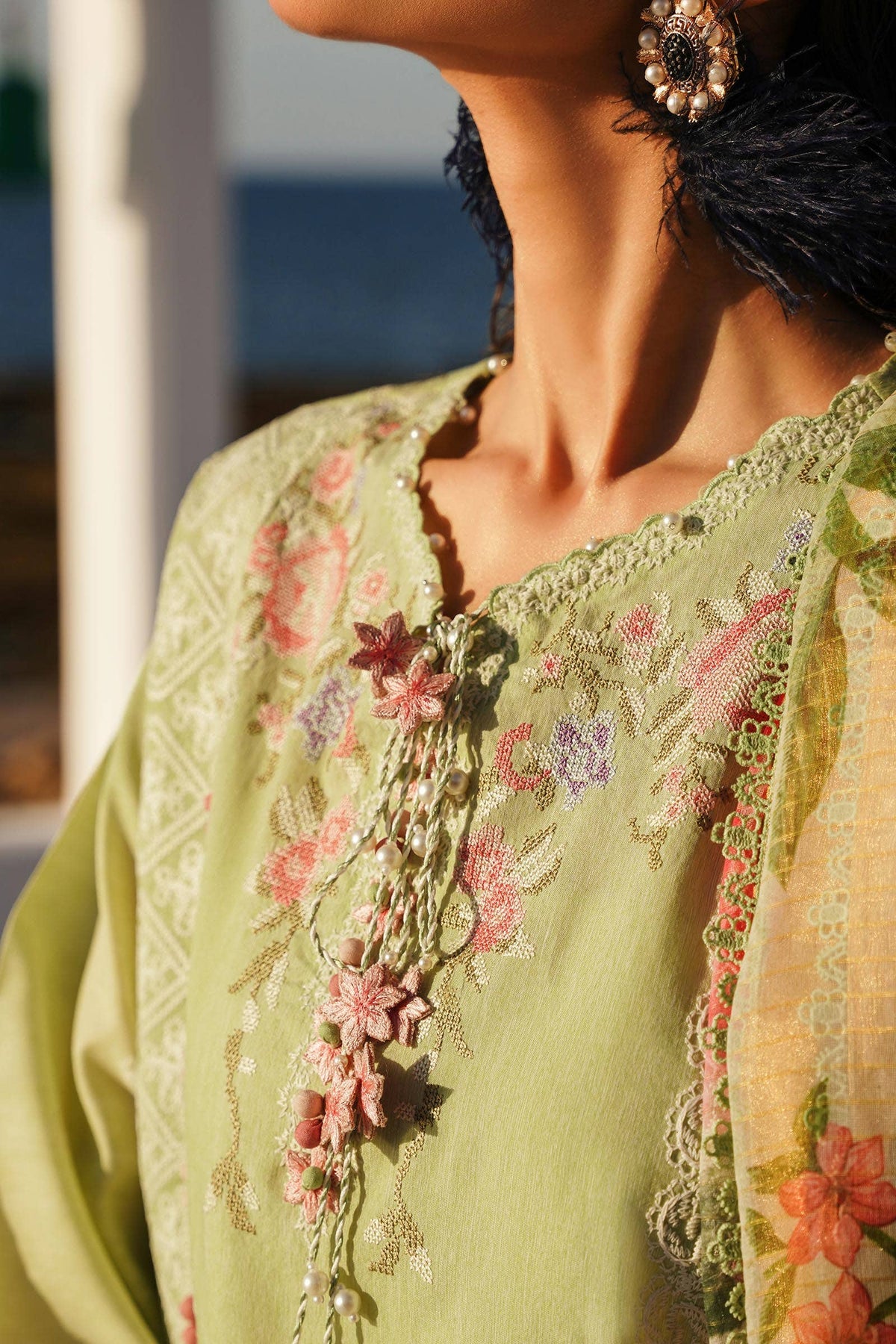 Sana Safinaz | Muzlin Spring 24 | M241-016B-CL -  Sana Safinaz Luxury - Original Designer Dress - House of Maryam
