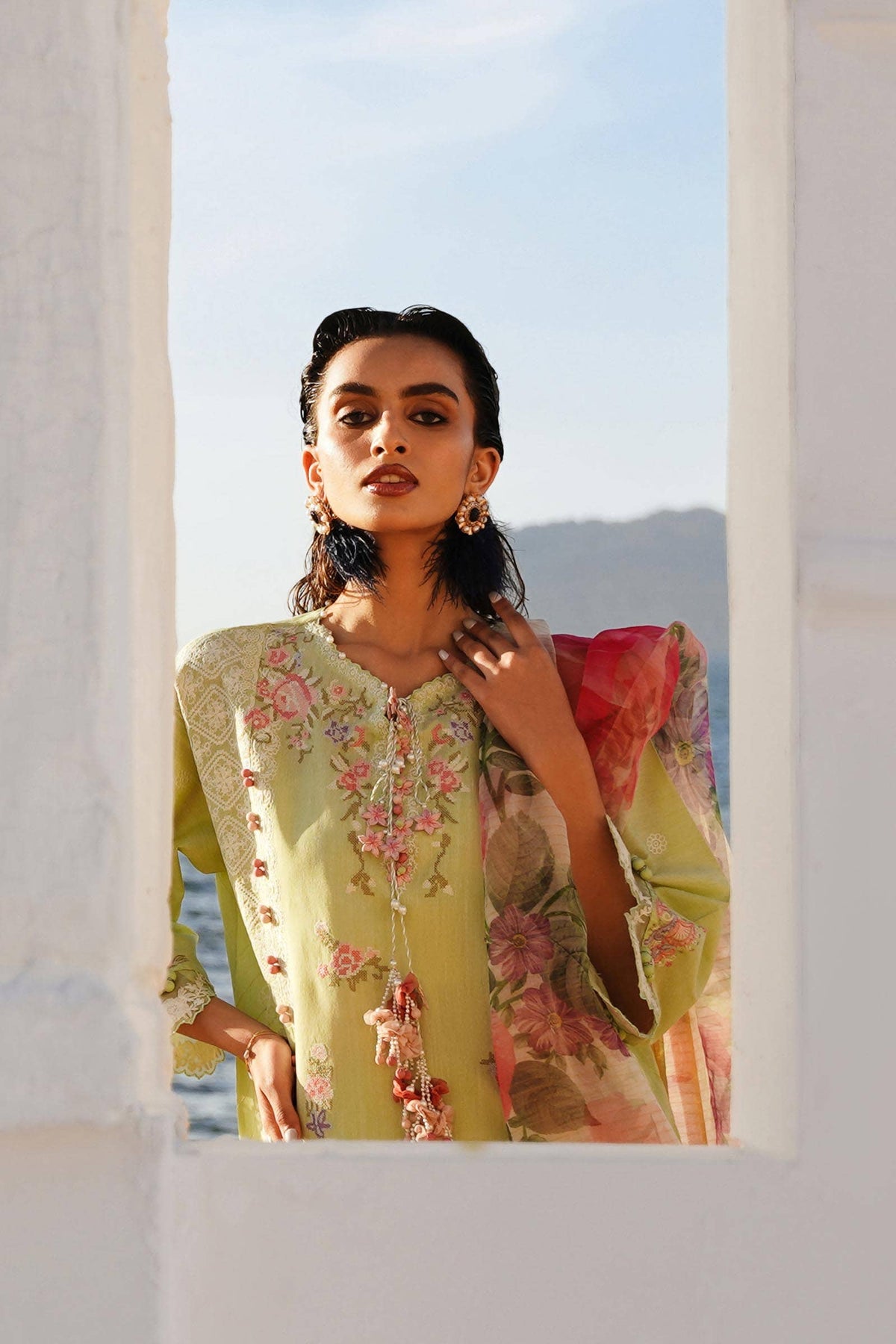 Sana Safinaz | Muzlin Spring 24 | M241-016B-CL -  Sana Safinaz Luxury - Original Designer Dress - House of Maryam
