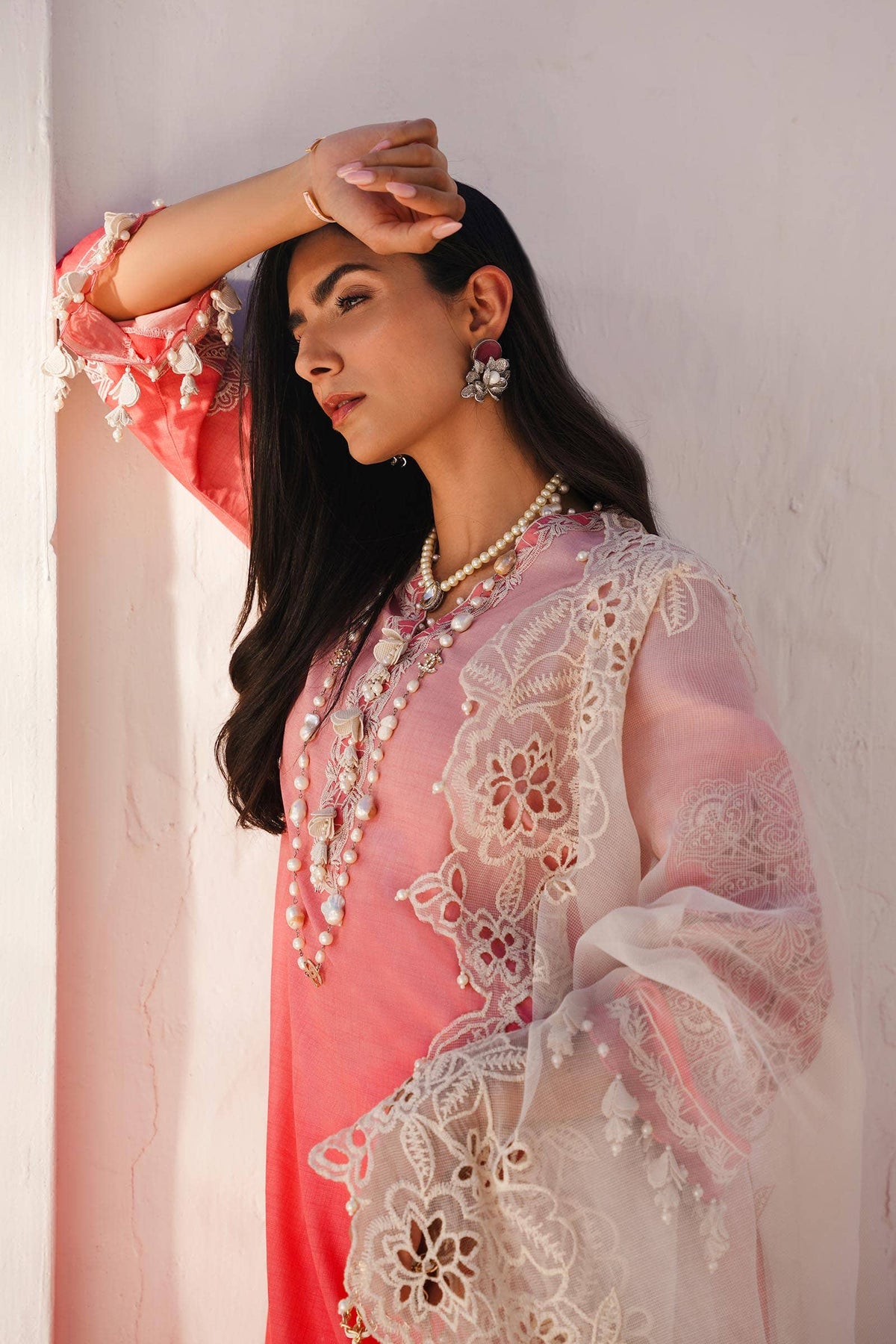 Sana Safinaz | Muzlin Spring 24 | M241-017A-CW -  Sana Safinaz Luxury - Original Designer Dress - House of Maryam
