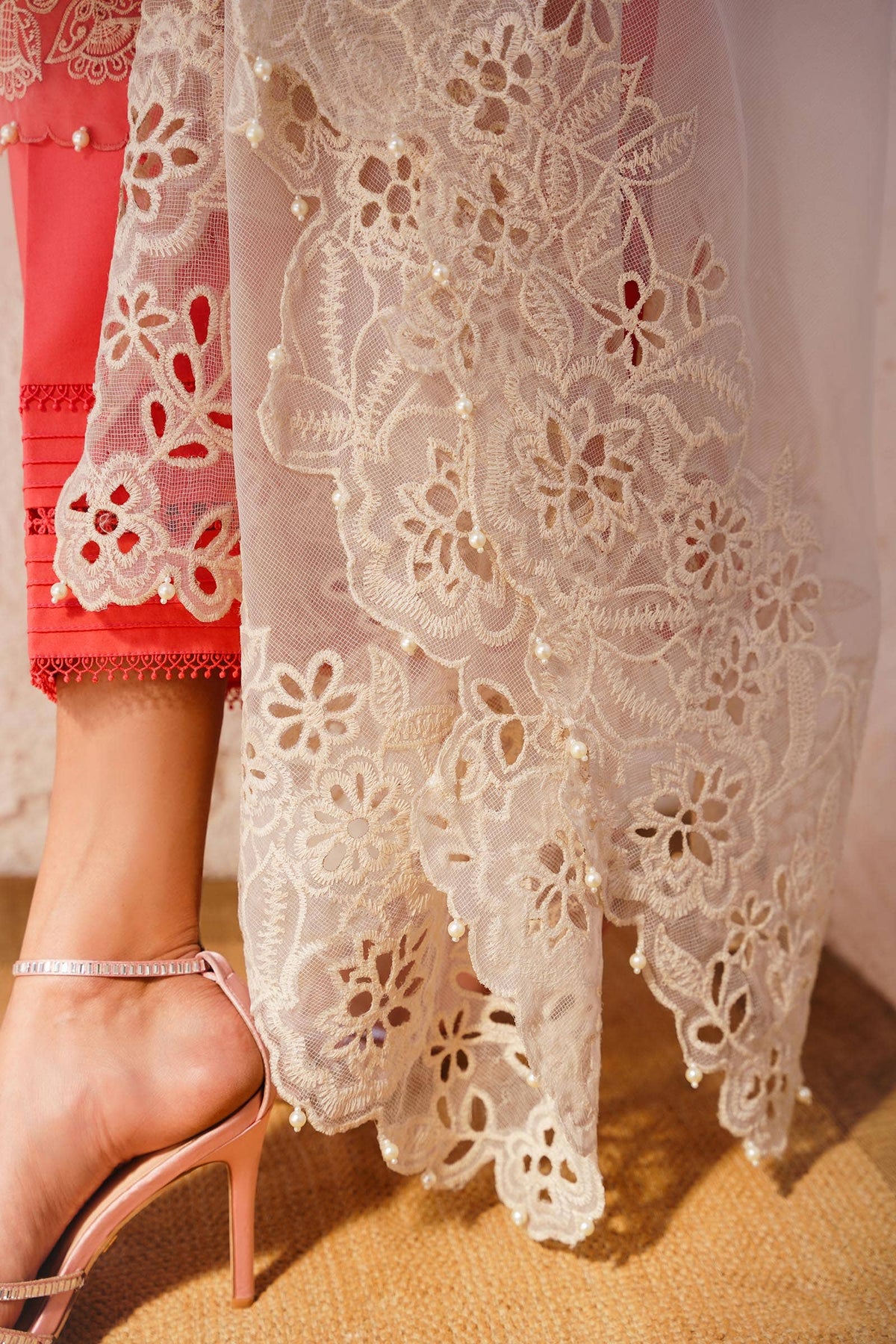 Sana Safinaz | Muzlin Spring 24 | M241-017A-CW -  Sana Safinaz Luxury - Original Designer Dress - House of Maryam