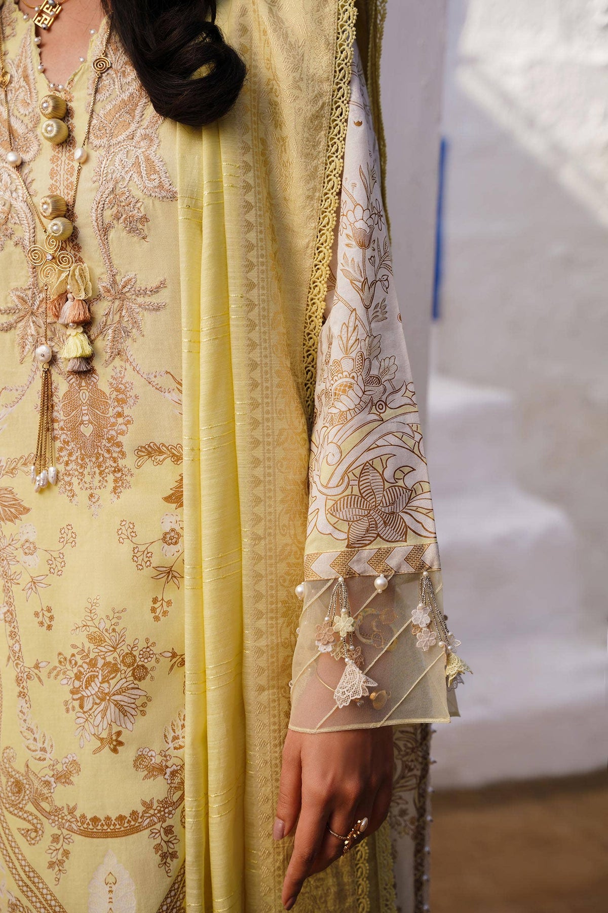 Sana Safinaz | Muzlin Spring 24 | M241-018A-CM -  Sana Safinaz Luxury - Original Designer Dress - House of Maryam