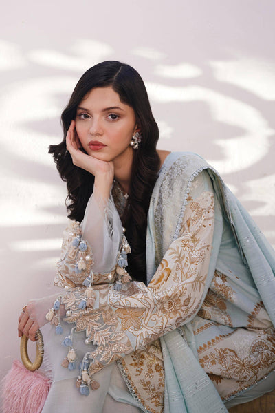 Sana Safinaz | Muzlin Spring 24 | M241-018B-CM -  Sana Safinaz Luxury - Original Designer Dress - House of Maryam