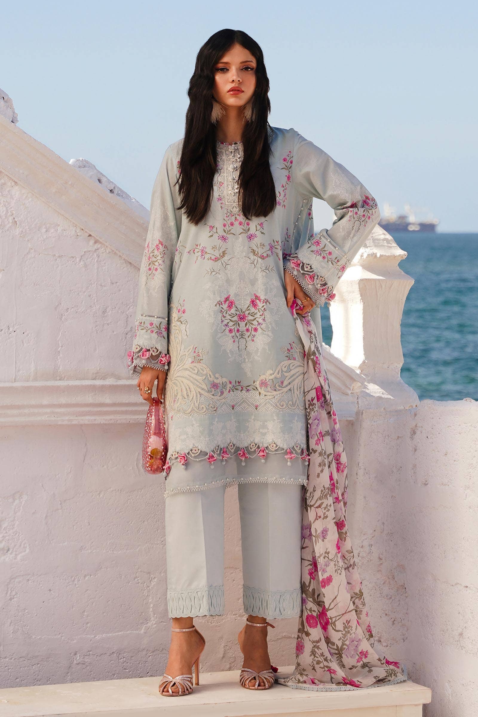 Sana Safinaz | Muzlin Spring 24 | M241-019B-CI -  Sana Safinaz Luxury -  House of Maryam