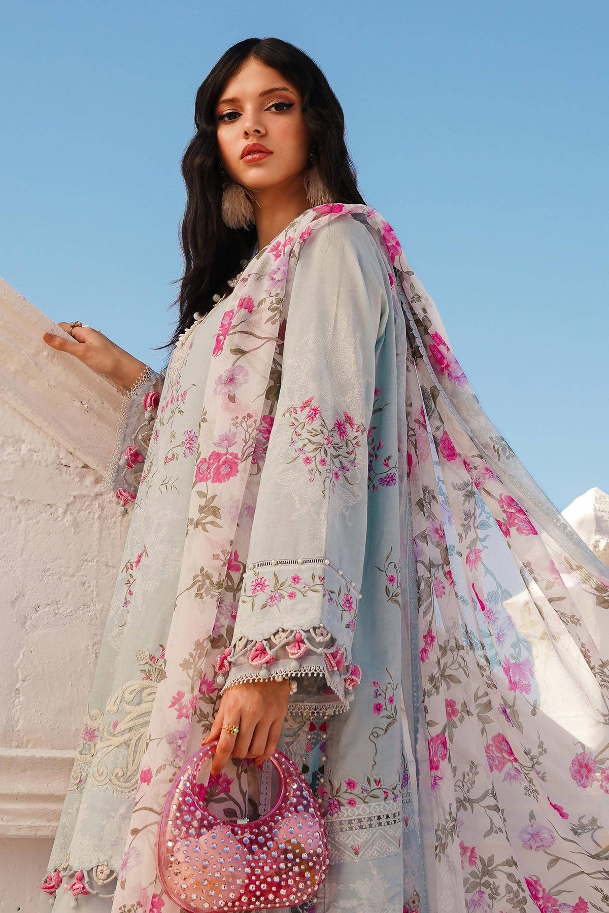Sana Safinaz | Muzlin Spring 24 | M241-019B-CI -  Sana Safinaz Luxury - Original Designer Dress - House of Maryam
