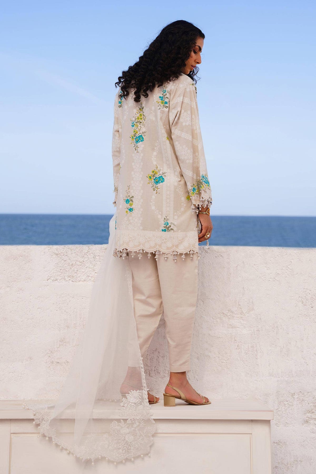 Sana Safinaz | Muzlin Spring 24 | M241-020A-CW -  Sana Safinaz Luxury - Original Designer Dress - House of Maryam