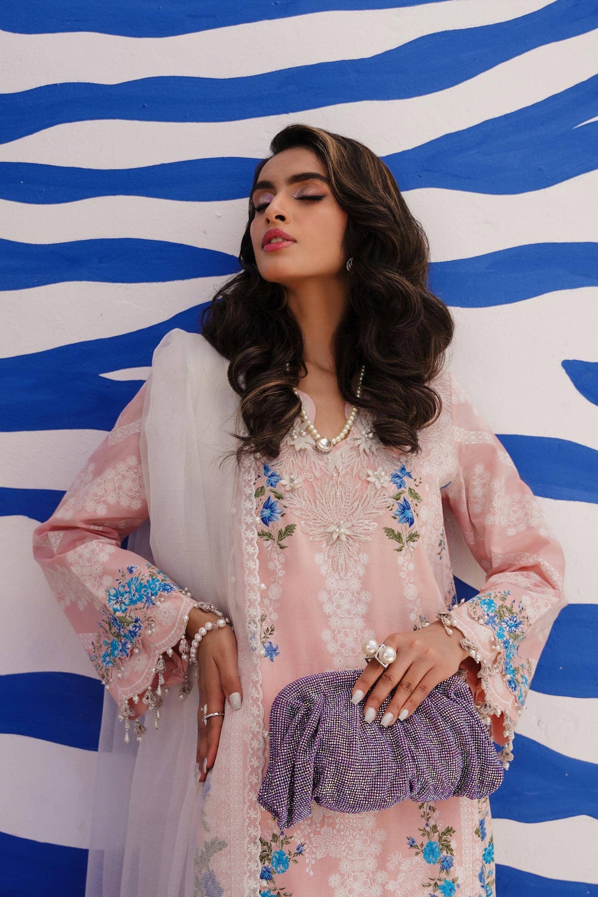 Sana Safinaz | Muzlin Spring 24 | M241-020B-CW -  Sana Safinaz Luxury - Original Designer Dress - House of Maryam