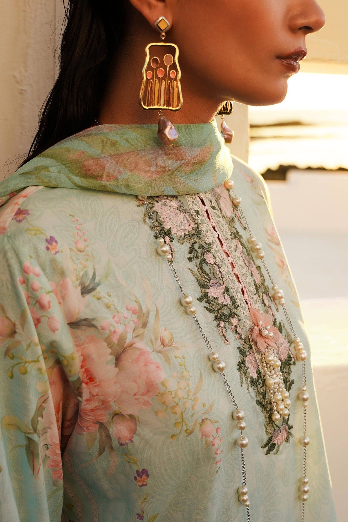 Sana Safinaz | Muzlin Spring 24 | M241-004A-CI -  Sana Safinaz Luxury - Original Designer Dress - House of Maryam