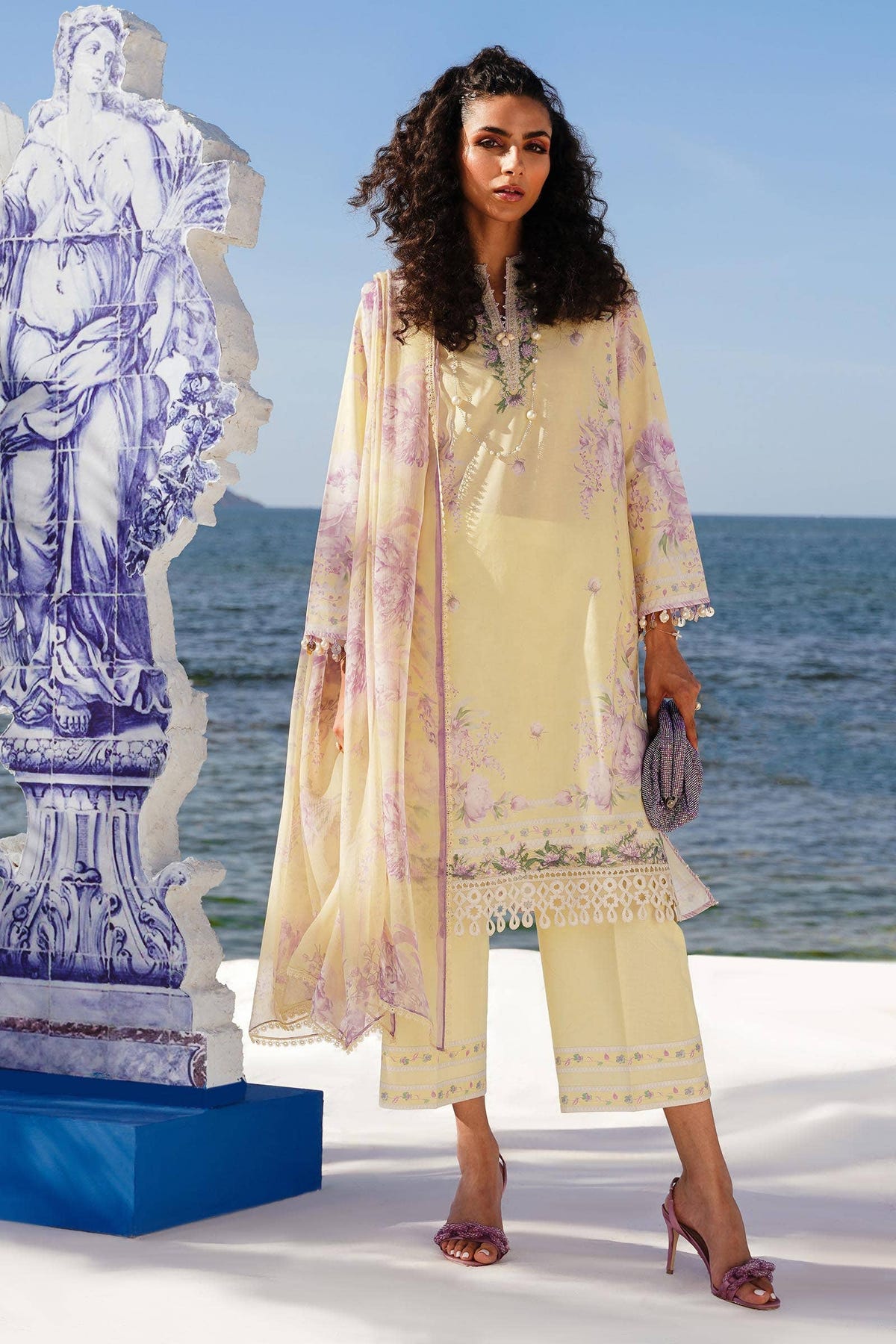 Sana Safinaz | Muzlin Spring 24 | M241-004B-CI -  Sana Safinaz Luxury - Original Designer Dress - House of Maryam