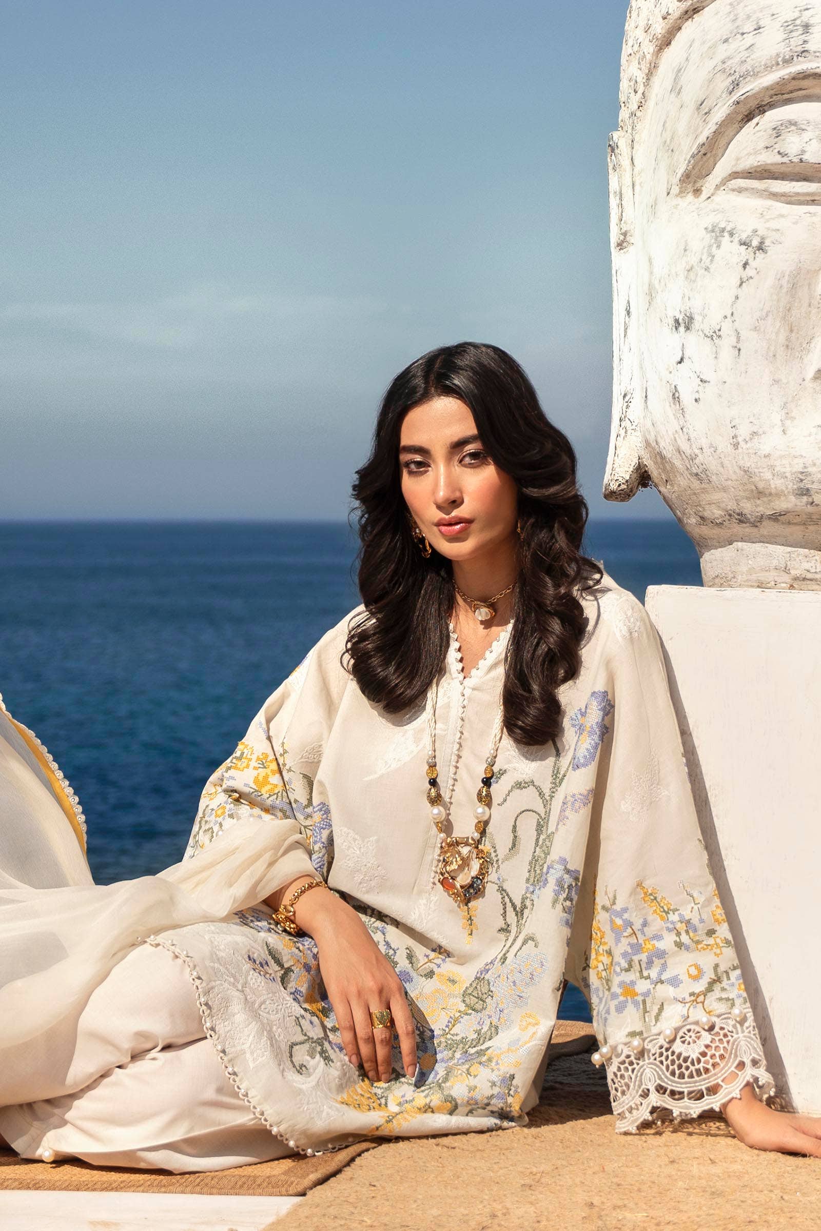 Sana Safinaz | Muzlin Spring 24 | M241-006A-CJ -  Sana Safinaz Luxury -  House of Maryam