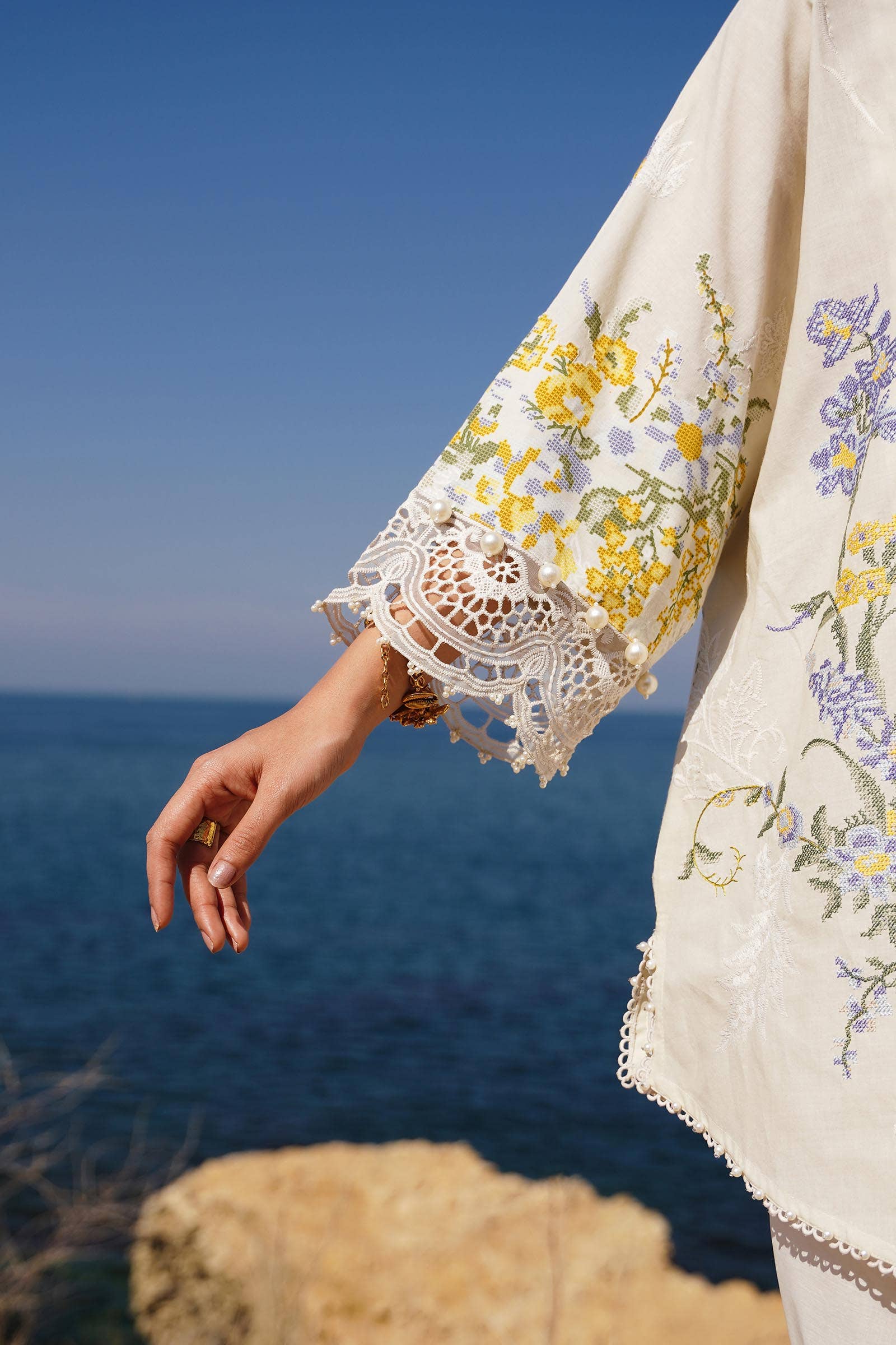 Sana Safinaz | Muzlin Spring 24 | M241-006A-CJ -  Sana Safinaz Luxury -  House of Maryam