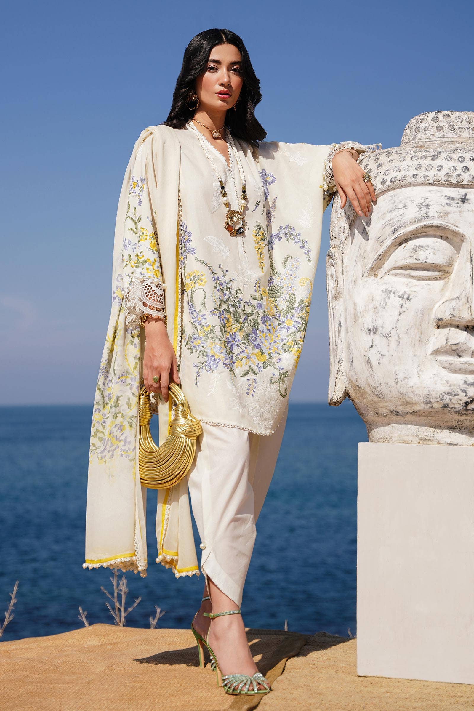 Sana Safinaz | Muzlin Spring 24 | M241-006A-CJ -  Sana Safinaz Luxury -  House of Maryam