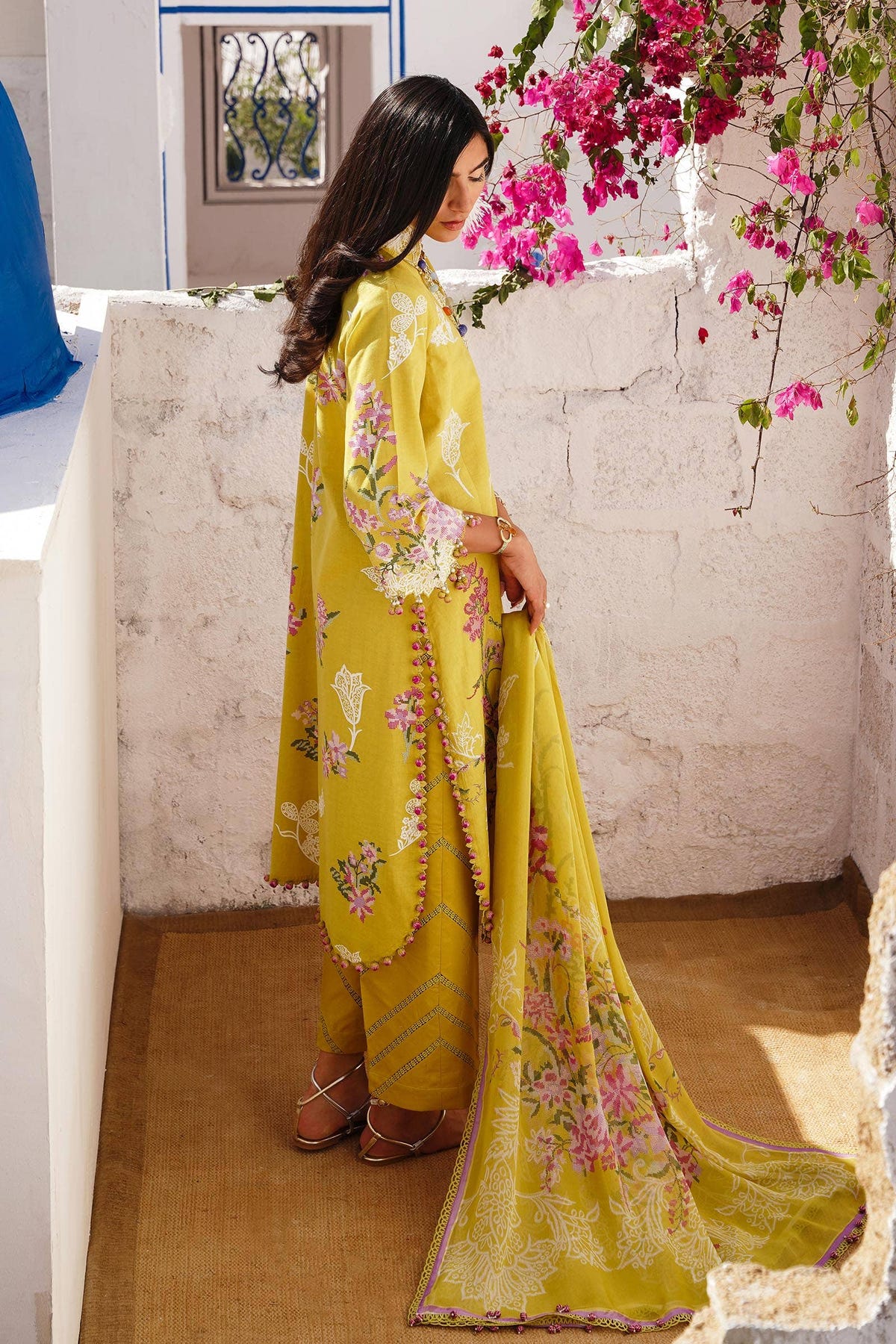 Sana Safinaz | Muzlin Spring 24 | M241-006B-CJ -  Sana Safinaz Luxury - Original Designer Dress - House of Maryam