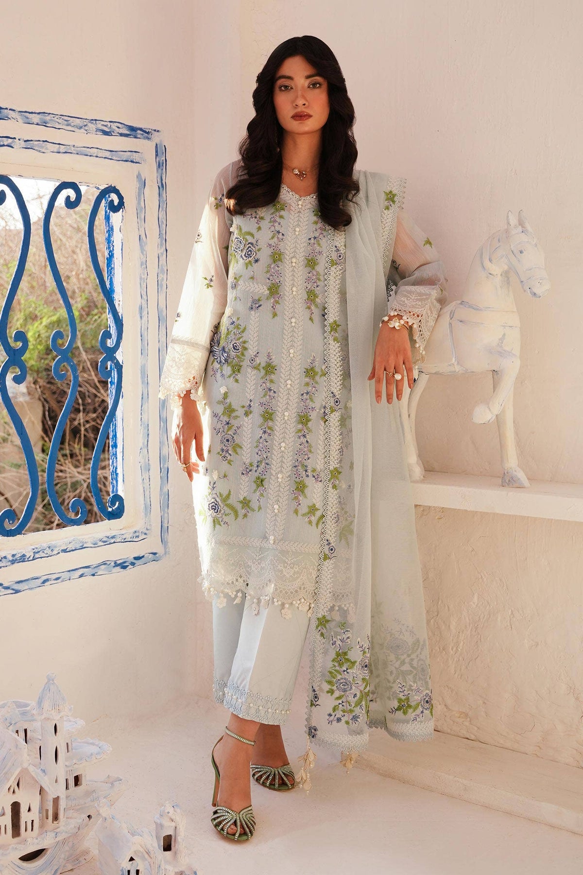 Sana Safinaz | Muzlin Spring 24 | M241-001B-CX -  Sana Safinaz Luxury - Original Designer Dress - House of Maryam