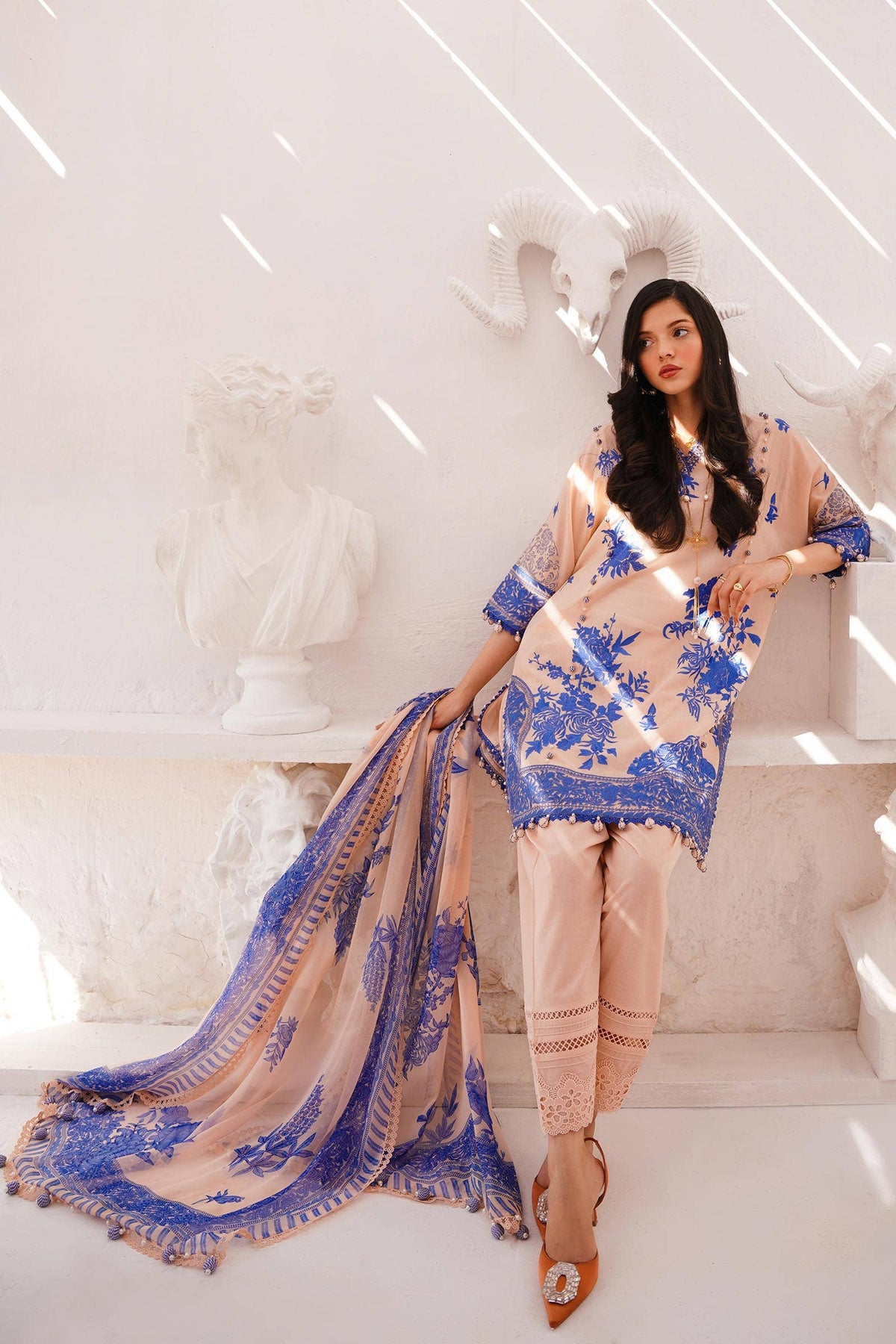 Sana Safinaz | Muzlin Spring 24 | M241-007B-CJ -  Sana Safinaz Luxury - Original Designer Dress - House of Maryam
