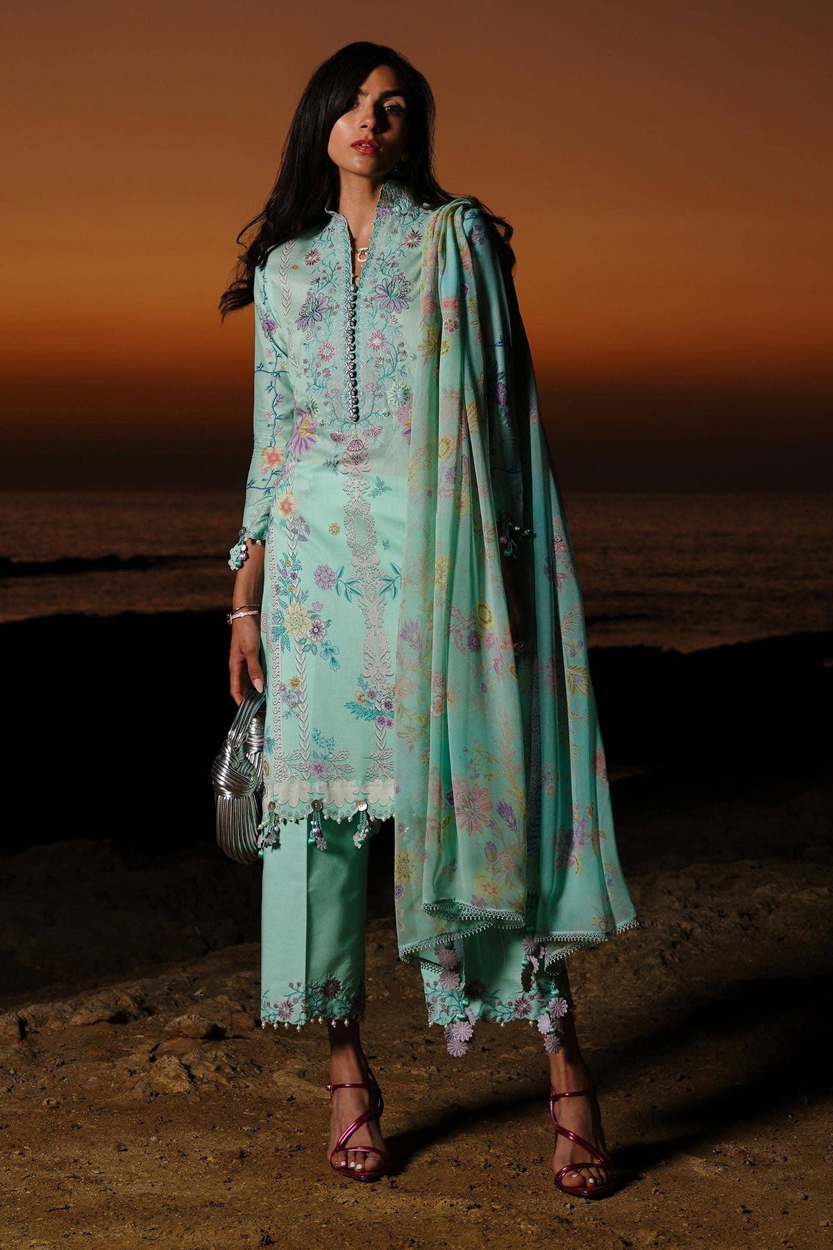 Sana Safinaz | Muzlin Spring 24 | M241-008B-CI -  Sana Safinaz Luxury - Original Designer Dress - House of Maryam