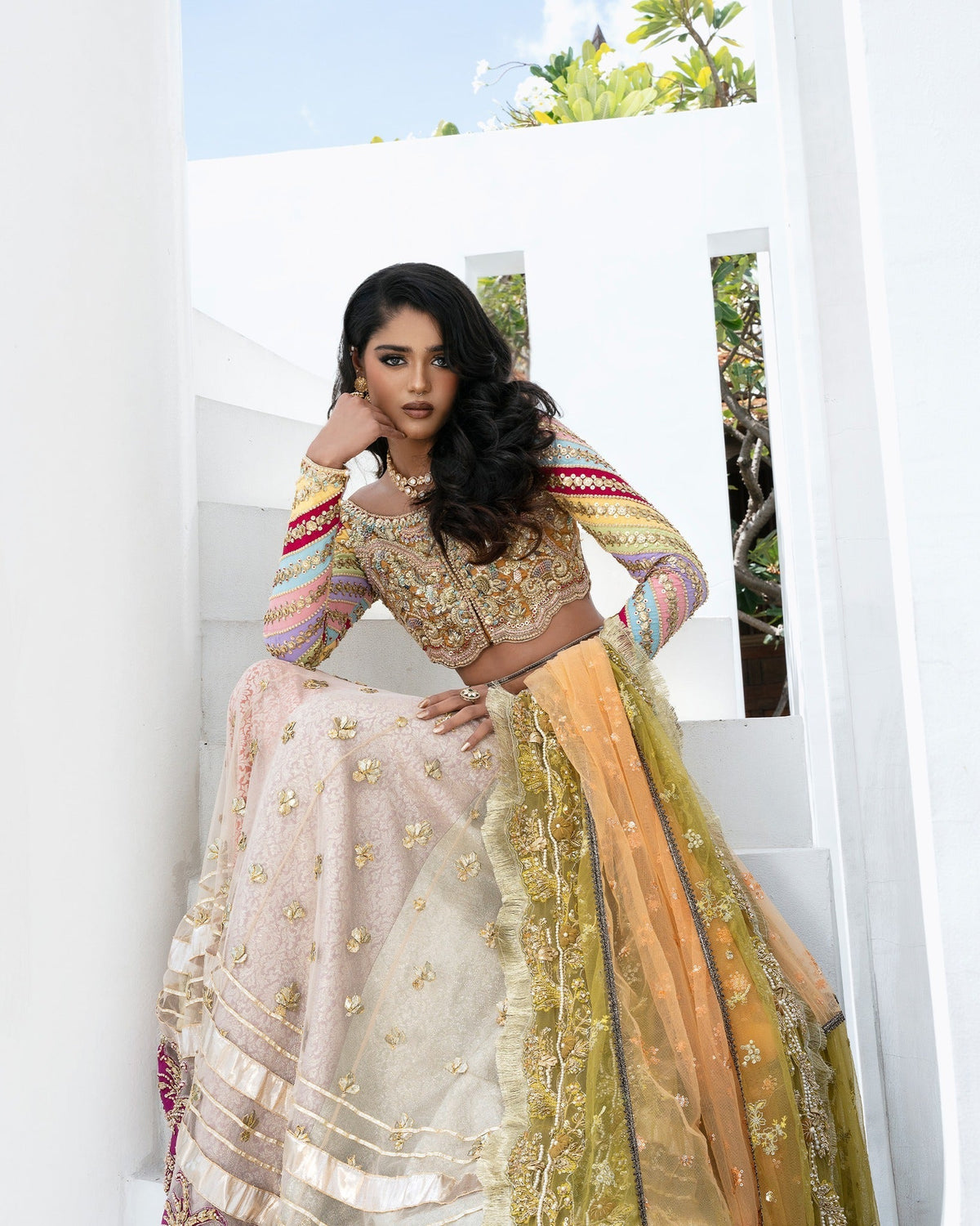 Mysie by Tahira | Aurea Luxury Formals | ASHKITA-Brand:Mysie by Tahira-Type:Ladies Clothes-Multicolor-Net-House of Maryam- Buy in UK, USA