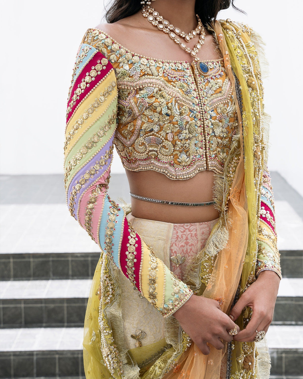 Mysie by Tahira | Aurea Luxury Formals | ASHKITA-Brand:Mysie by Tahira-Type:Ladies Clothes-Multicolor-Net-House of Maryam- Buy in UK, USA