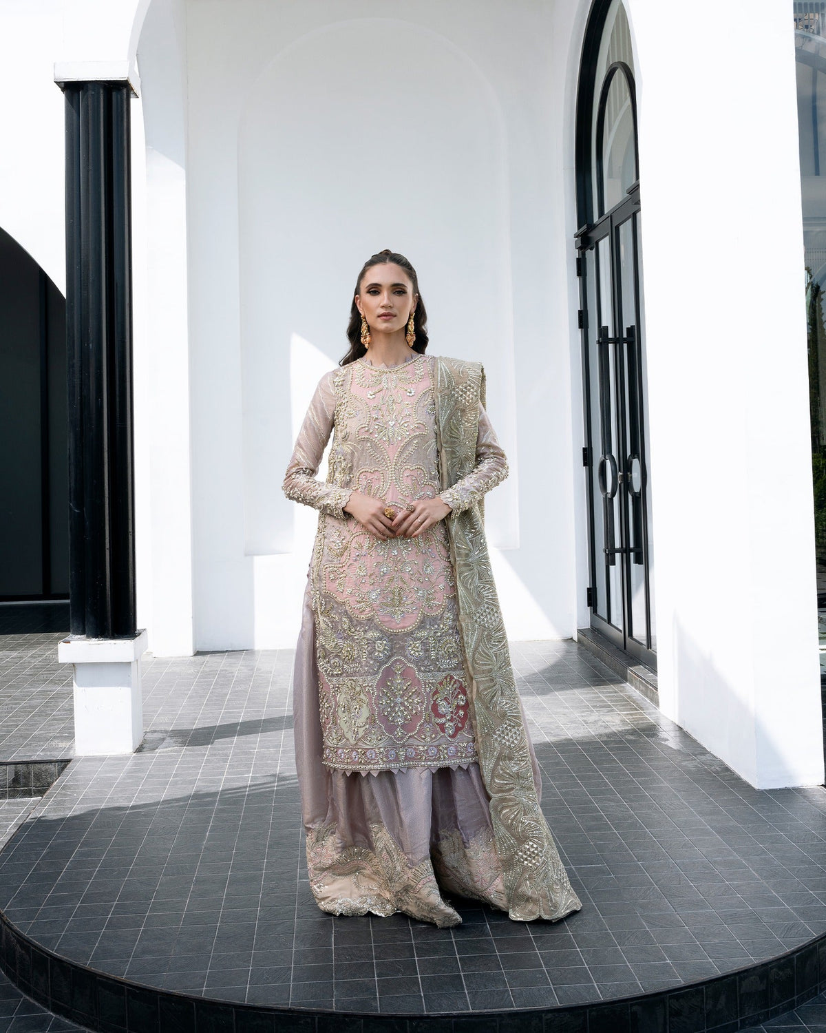 Mysie by Tahira | Aurea Luxury Formals | INSHA-Brand:Mysie by Tahira-Type:Ladies Clothes-Lilac-Tissue-House of Maryam- Buy in UK, USA