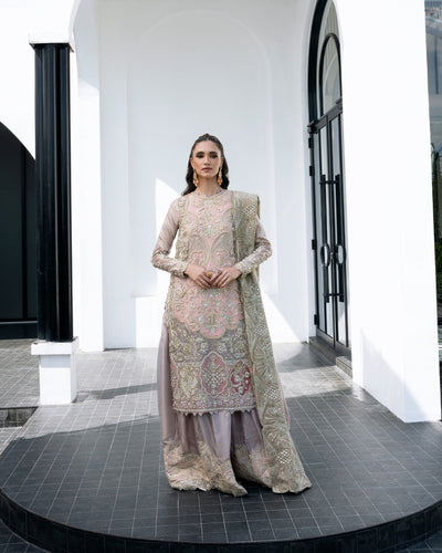 Mysie by Tahira | Aurea Luxury Formals | INSHA-Brand:Mysie by Tahira-Type:Ladies Clothes-Lilac-Tissue-House of Maryam- Buy in UK, USA