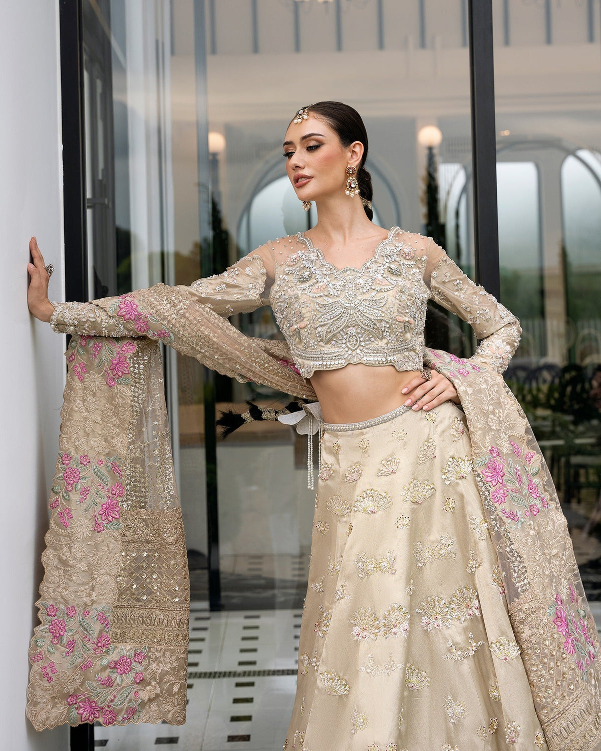 Mysie by Tahira | Aurea Luxury Formals | IZNIK-Brand:Mysie by Tahira-Type:Ladies Clothes-Gold-Tissue-House of Maryam- Buy in UK, USA