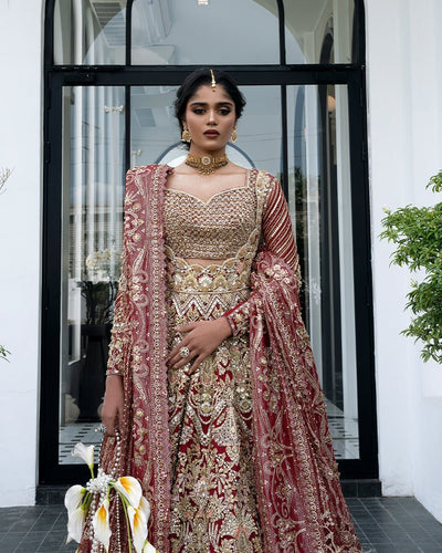 Mysie by Tahira | Aurea Luxury Formals | MAUVE-Brand:Mysie by Tahira-Type:Ladies Clothes-Ruby Red-Raw Silk-House of Maryam- Buy in UK, USA
