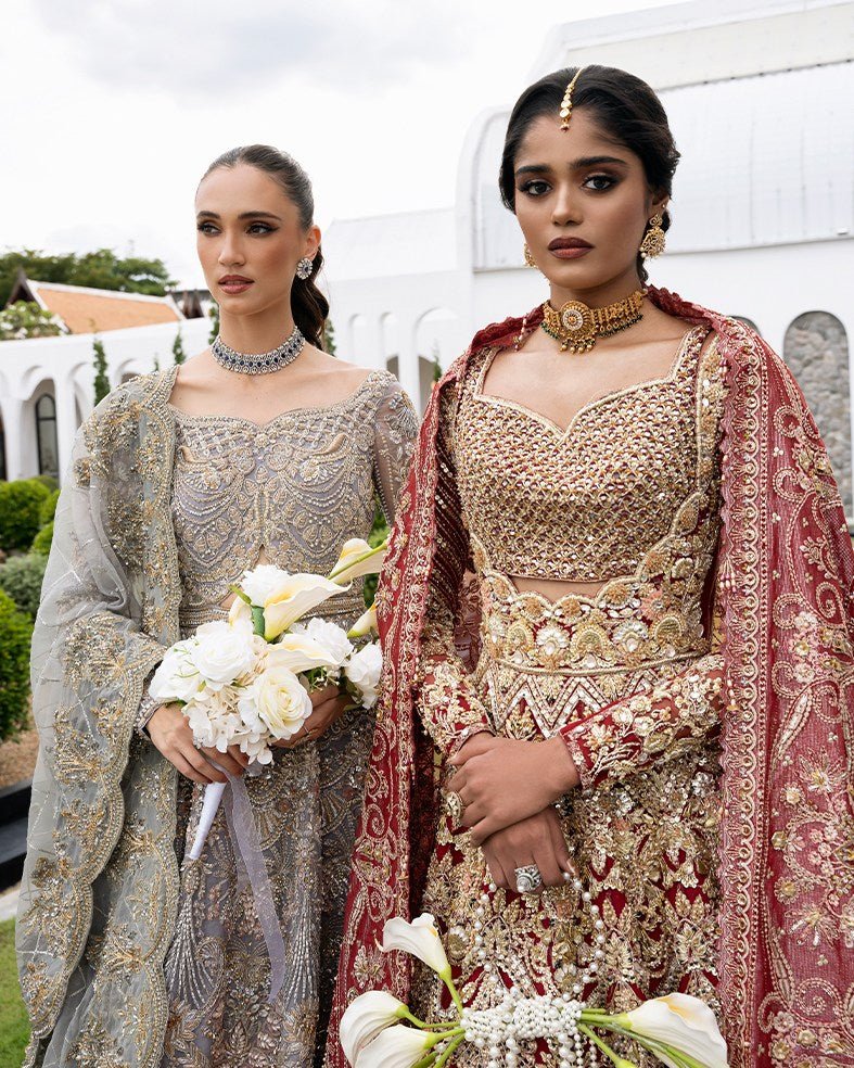 Mysie by Tahira | Aurea Luxury Formals | MAUVE-Brand:Mysie by Tahira-Type:Ladies Clothes-Ruby Red-Raw Silk-House of Maryam- Buy in UK, USA