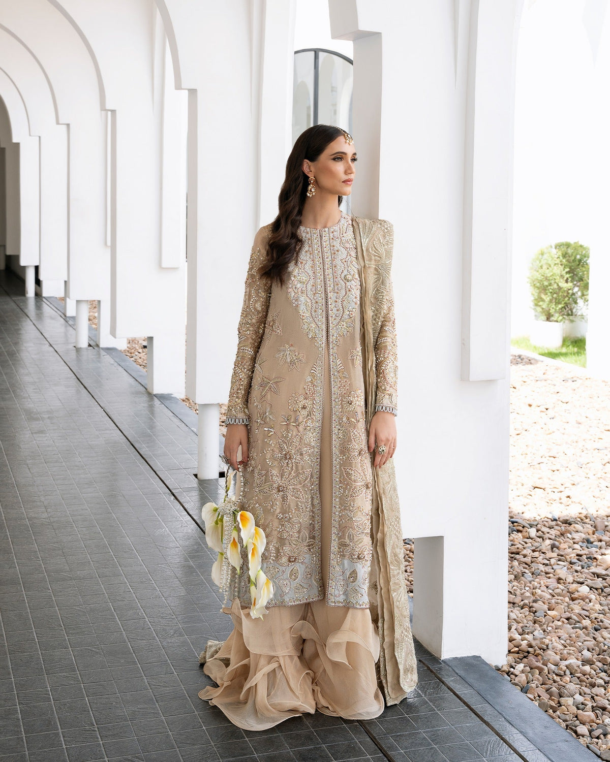 Mysie by Tahira | Aurea Luxury Formals | SILA-Brand:Mysie by Tahira-Type:Ladies Clothes-Gold-Tissue-House of Maryam- Buy in UK, USA