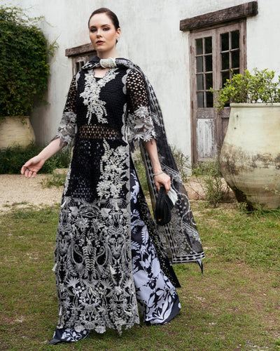 Mysie by Tahira | Eid Festive | ALTHEA-Brand:Mysie by Tahira-Type:Ladies Clothes-Black-Raw Silk-House of Maryam- Buy in UK, USA