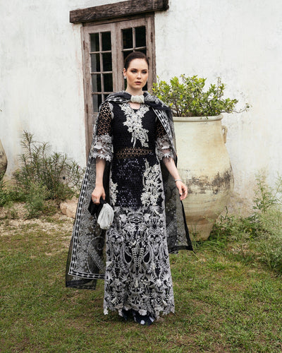 Mysie by Tahira | Eid Festive | ALTHEA-Brand:Mysie by Tahira-Type:Ladies Clothes-Black-Raw Silk-House of Maryam- Buy in UK, USA