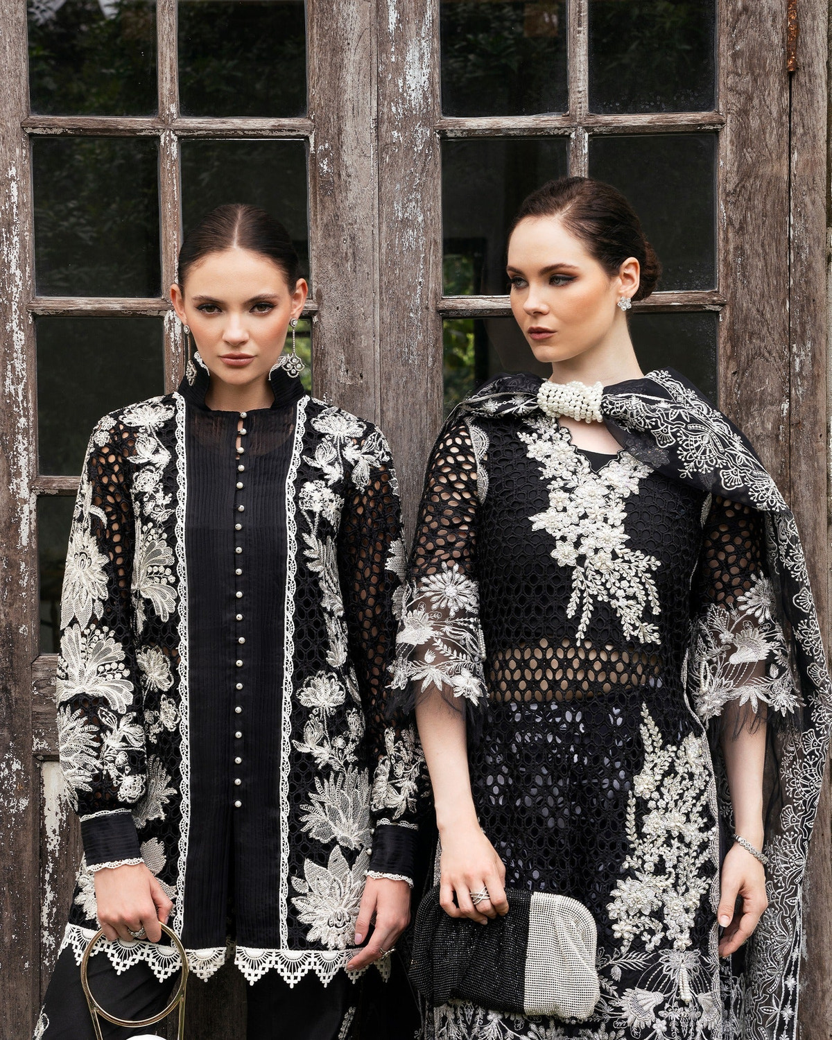 Mysie by Tahira | Eid Festive | ALTHEA-Brand:Mysie by Tahira-Type:Ladies Clothes-Black-Raw Silk-House of Maryam- Buy in UK, USA