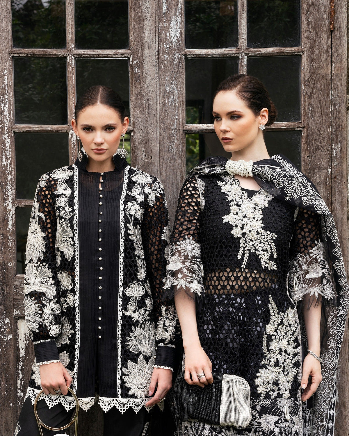 Mysie by Tahira | Eid Festive | ALTHEA-Brand:Mysie by Tahira-Type:Ladies Clothes-Black-Raw Silk-House of Maryam- Buy in UK, USA