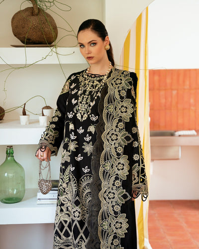Mysie by Tahira | Eid Festive | BINAH-Brand:Mysie by Tahira-Type:Ladies Clothes-Black-Raw Silk-House of Maryam- Buy in UK, USA