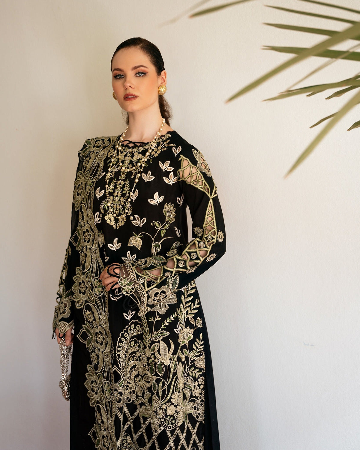 Mysie by Tahira | Eid Festive | BINAH-Brand:Mysie by Tahira-Type:Ladies Clothes-Black-Raw Silk-House of Maryam- Buy in UK, USA