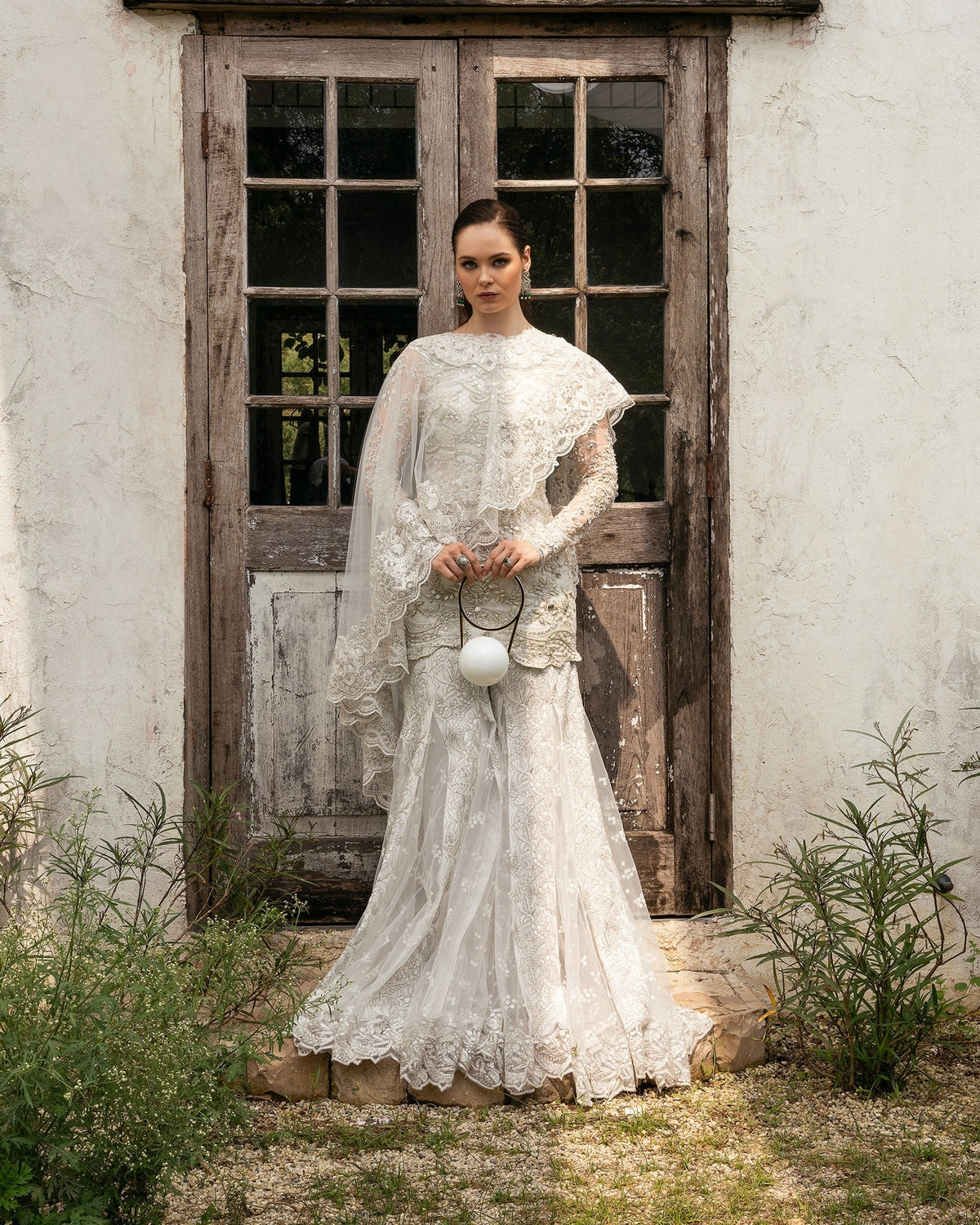 Mysie by Tahira | Eid Festive | NIHA-Brand:Mysie by Tahira-Type:Ladies Clothes-Off White-Net-House of Maryam- Buy in UK, USA