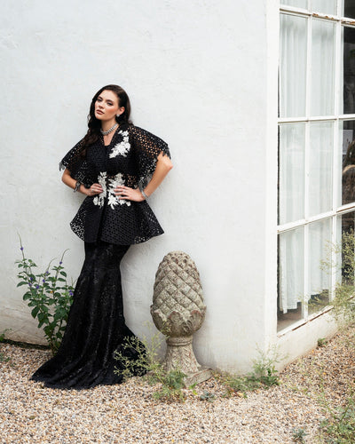 Mysie by Tahira | Eid Festive | SIRA-Brand:Mysie by Tahira-Type:Ladies Clothes-Black-Raw Silk-House of Maryam- Buy in UK, USA