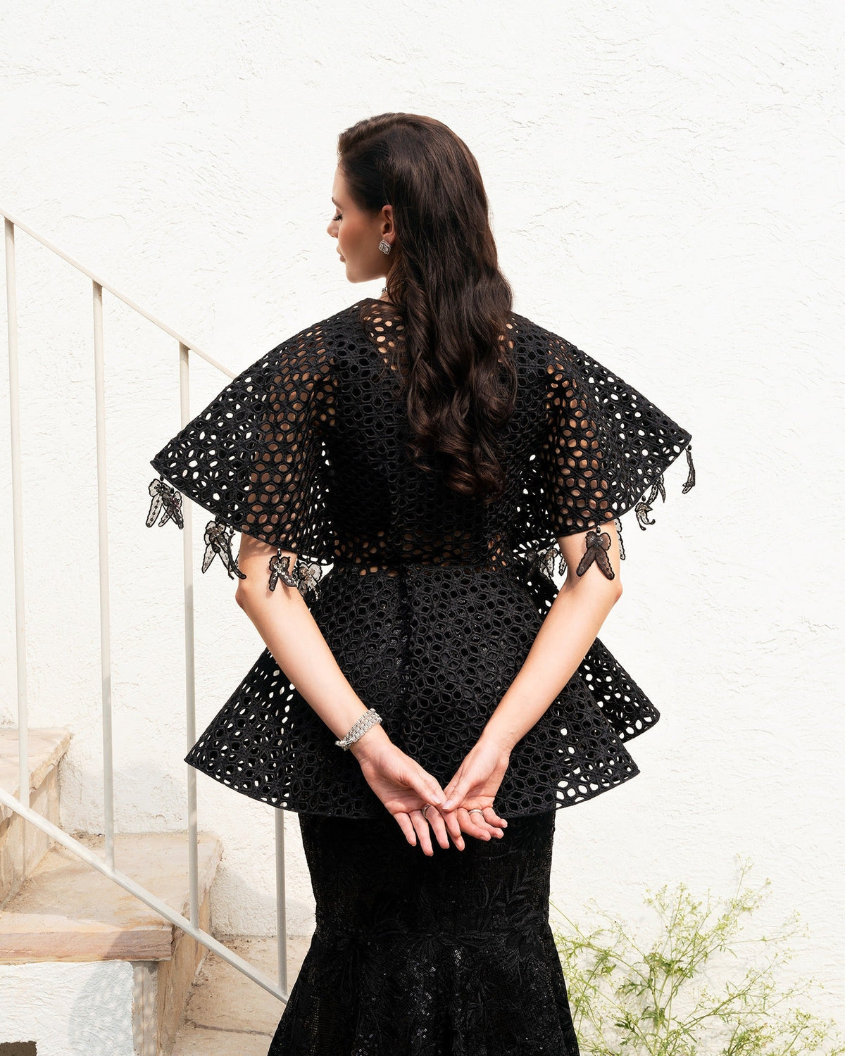 Mysie by Tahira | Eid Festive | SIRA-Brand:Mysie by Tahira-Type:Ladies Clothes-Black-Raw Silk-House of Maryam- Buy in UK, USA