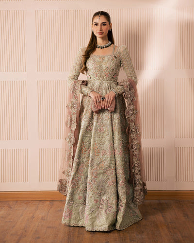 Mysie by Tahira | Wedding Formal Wears | ALIZEY-Brand:Mysie by Tahira-Type:Ladies Clothes-Mint-Organza-House of Maryam- Buy in UK, USA
