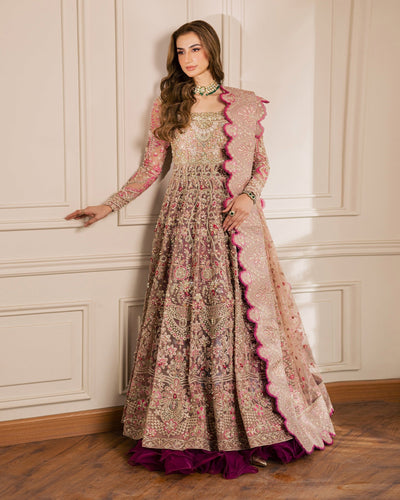 Mysie by Tahira | Wedding Formal Wears | ANAMIKA-Brand:Mysie by Tahira-Type:Ladies Clothes-Magenta-Organza-House of Maryam- Buy in UK, USA