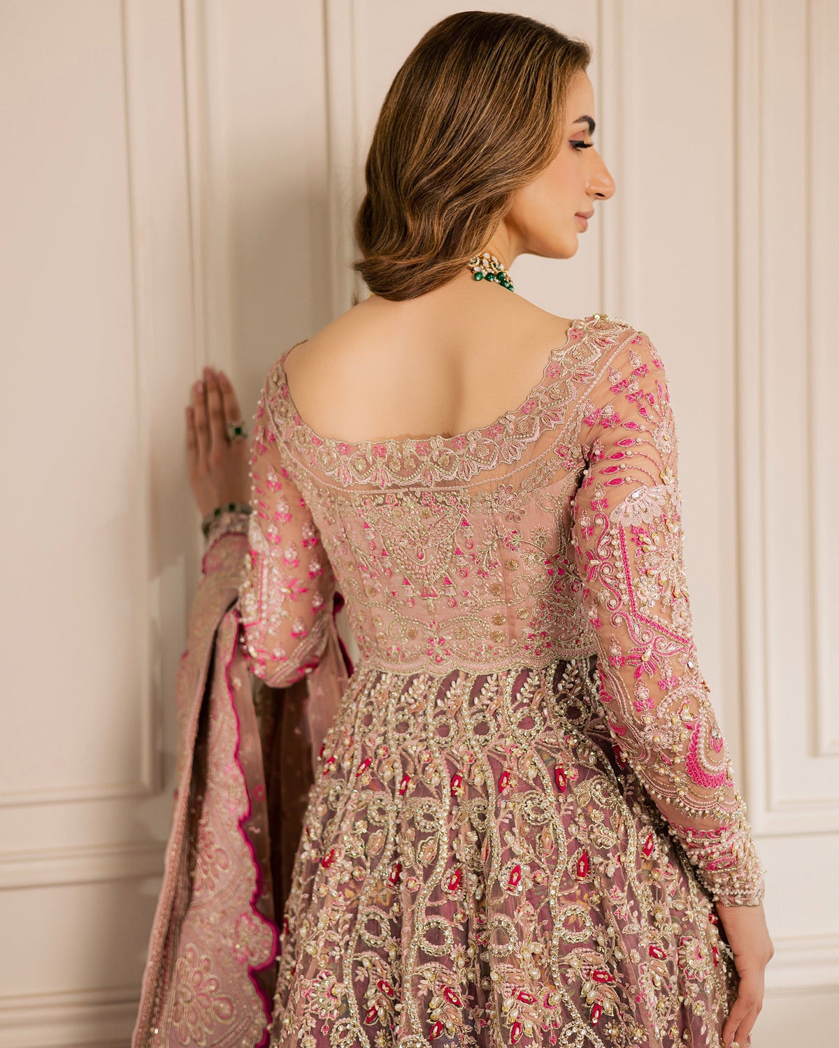 Mysie by Tahira | Wedding Formal Wears | ANAMIKA-Brand:Mysie by Tahira-Type:Ladies Clothes-Magenta-Organza-House of Maryam- Buy in UK, USA