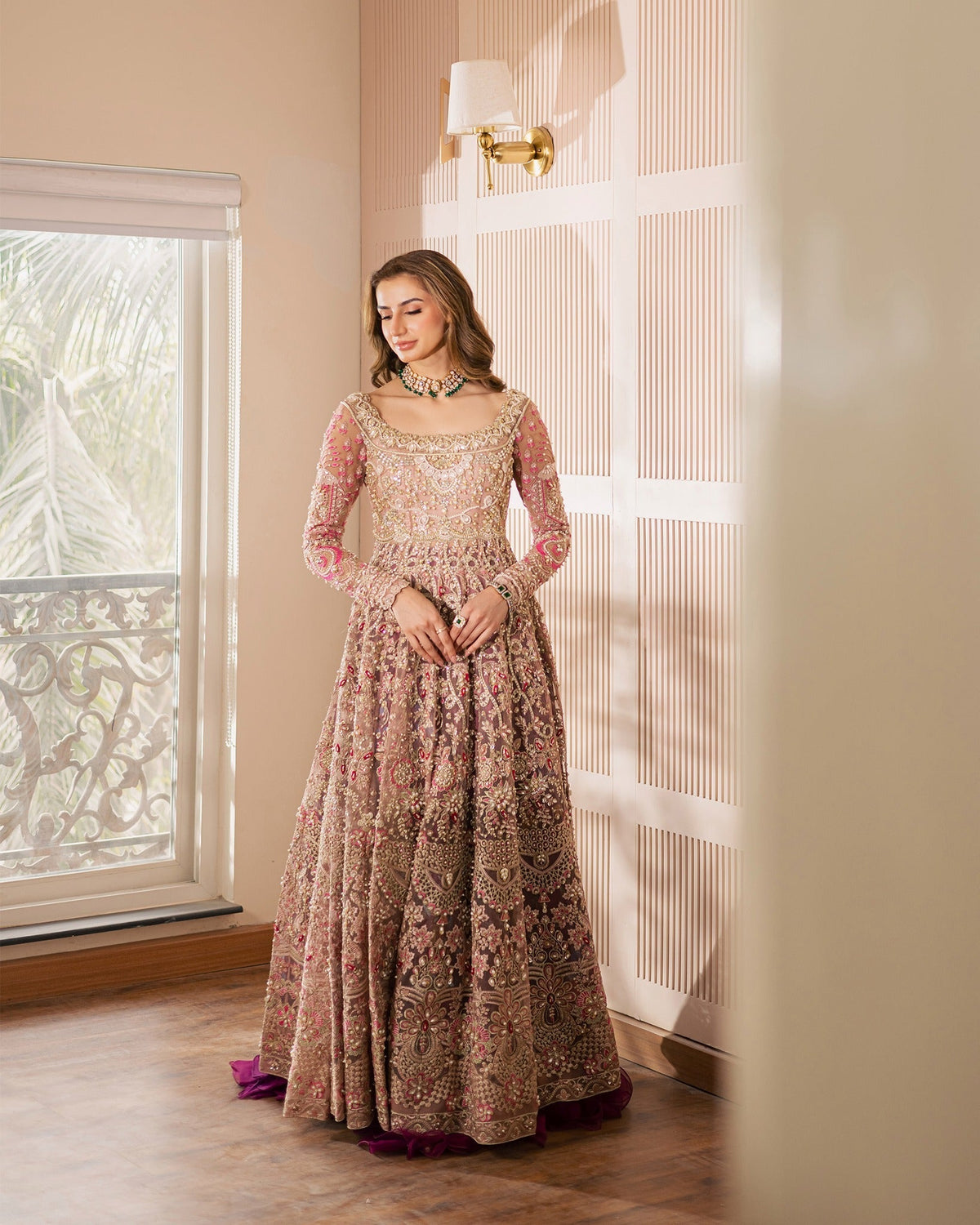 Mysie by Tahira | Wedding Formal Wears | ANAMIKA-Brand:Mysie by Tahira-Type:Ladies Clothes-Magenta-Organza-House of Maryam- Buy in UK, USA