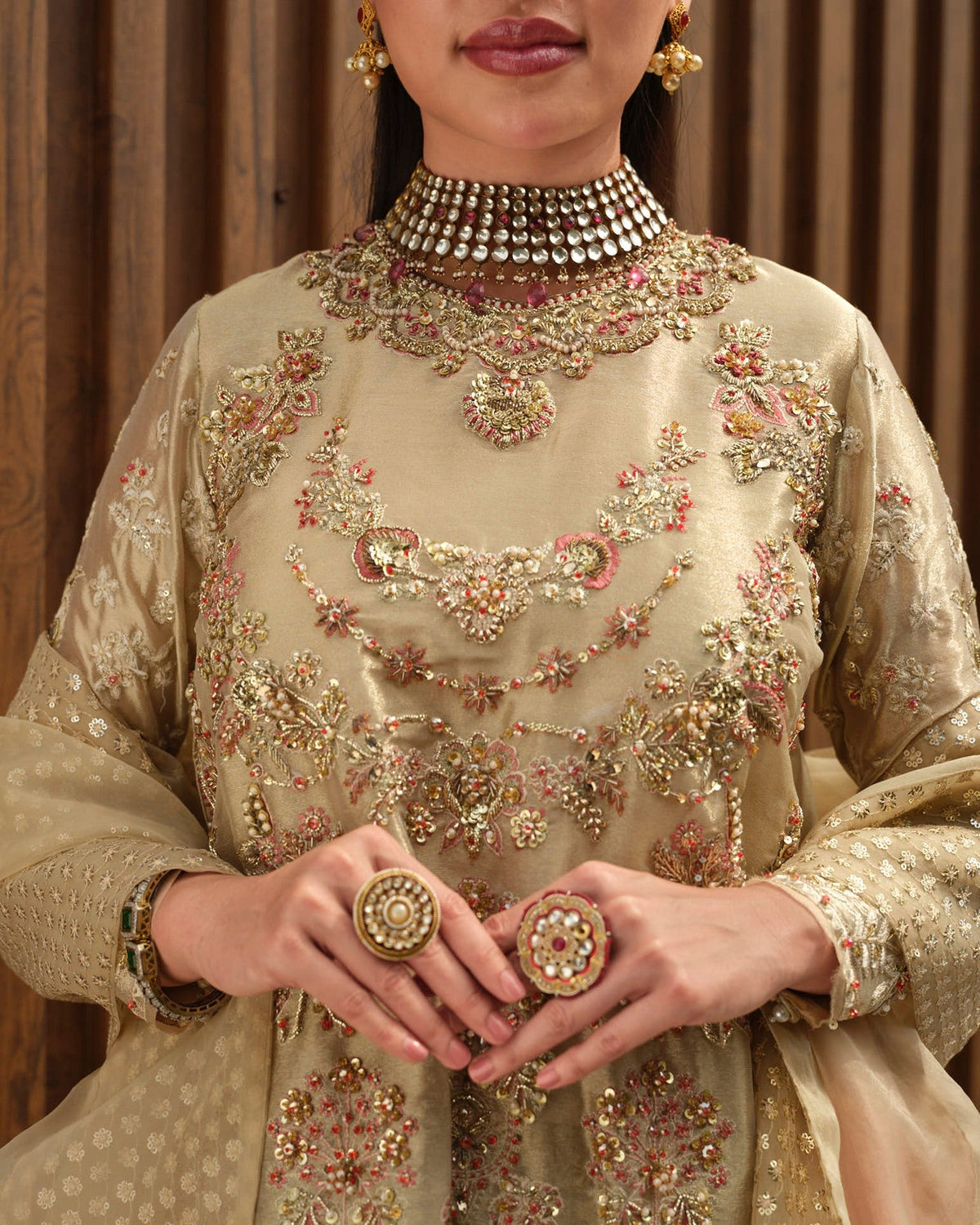 Mysie by Tahira | Wedding Formal Wears | ANUM-Brand:Mysie by Tahira-Type:Ladies Clothes-Gold-Tissue-House of Maryam- Buy in UK, USA
