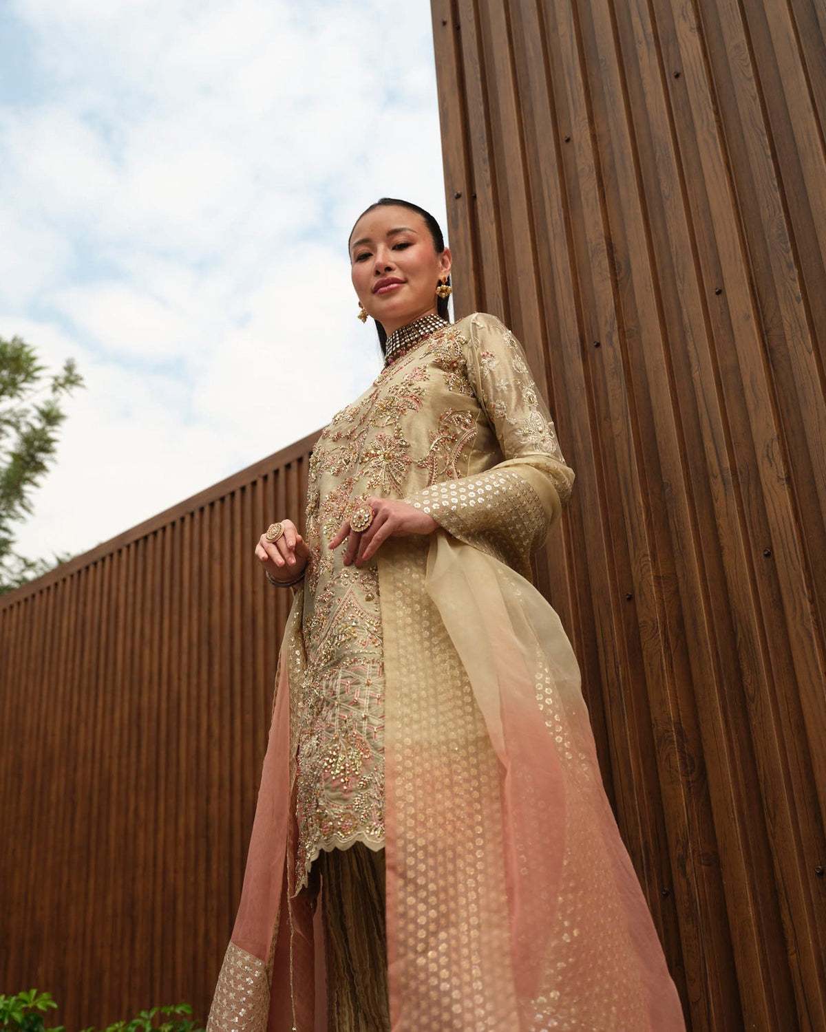 Mysie by Tahira | Wedding Formal Wears | ANUM-Brand:Mysie by Tahira-Type:Ladies Clothes-Gold-Tissue-House of Maryam- Buy in UK, USA