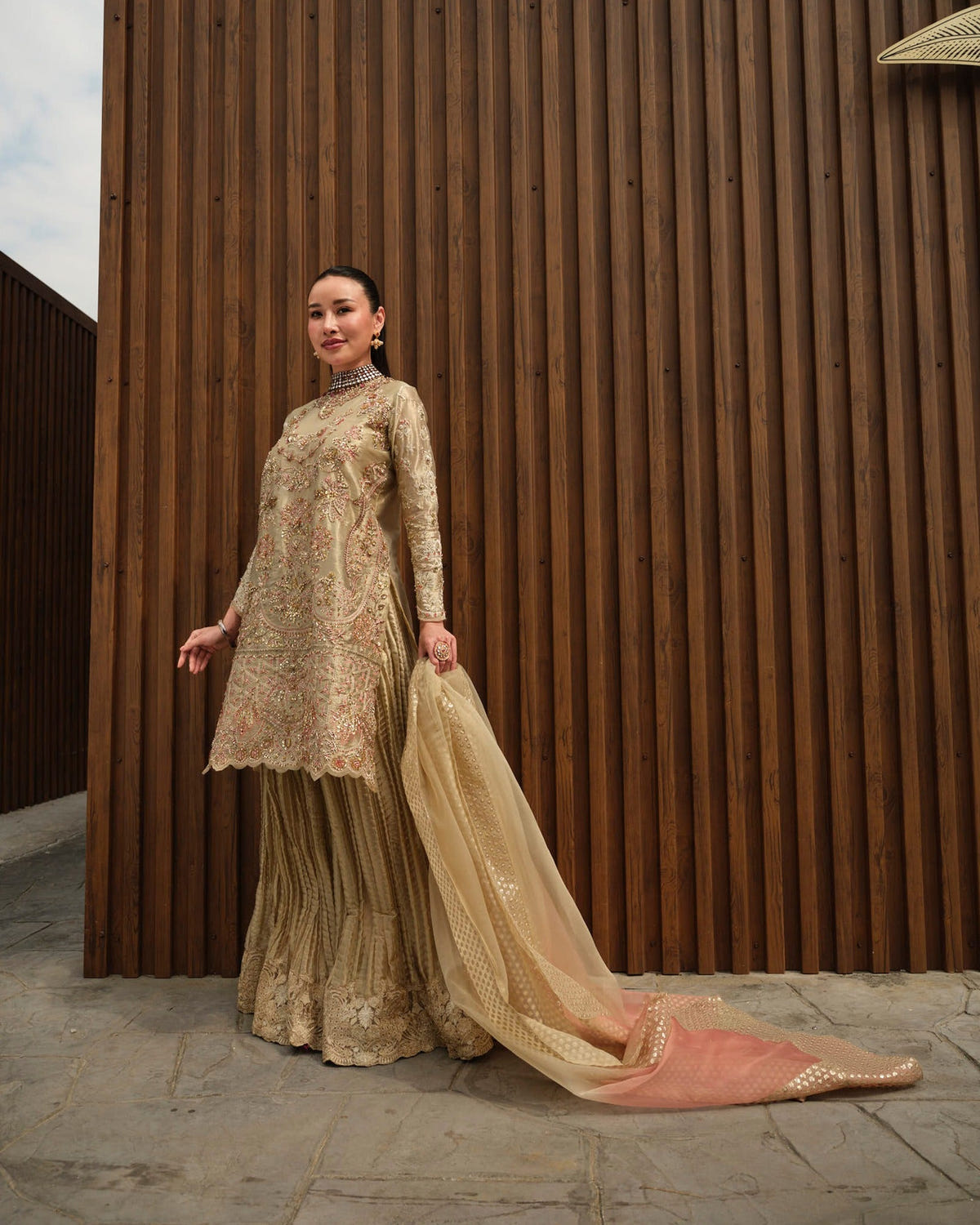 Mysie by Tahira | Wedding Formal Wears | ANUM-Brand:Mysie by Tahira-Type:Ladies Clothes-Gold-Tissue-House of Maryam- Buy in UK, USA