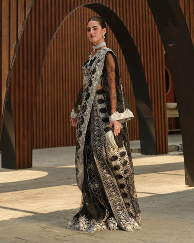 Mysie by Tahira | Wedding Formal Wears | ASH-Brand:Mysie by Tahira-Type:Ladies Clothes-Black-Net-House of Maryam- Buy in UK, USA